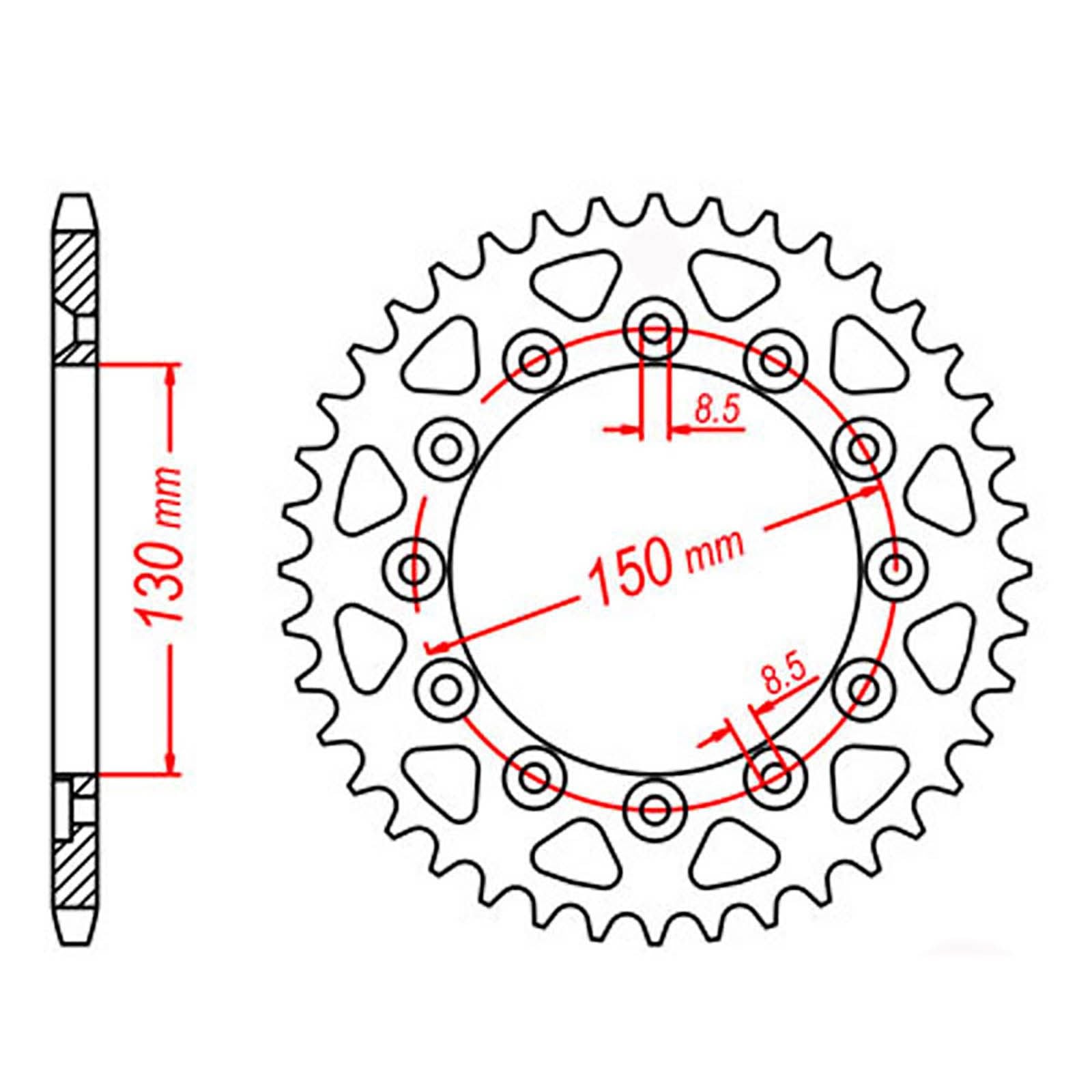 New MTX 245/2 Steel Sprocket - Rear #520 (39T) #SPR27039