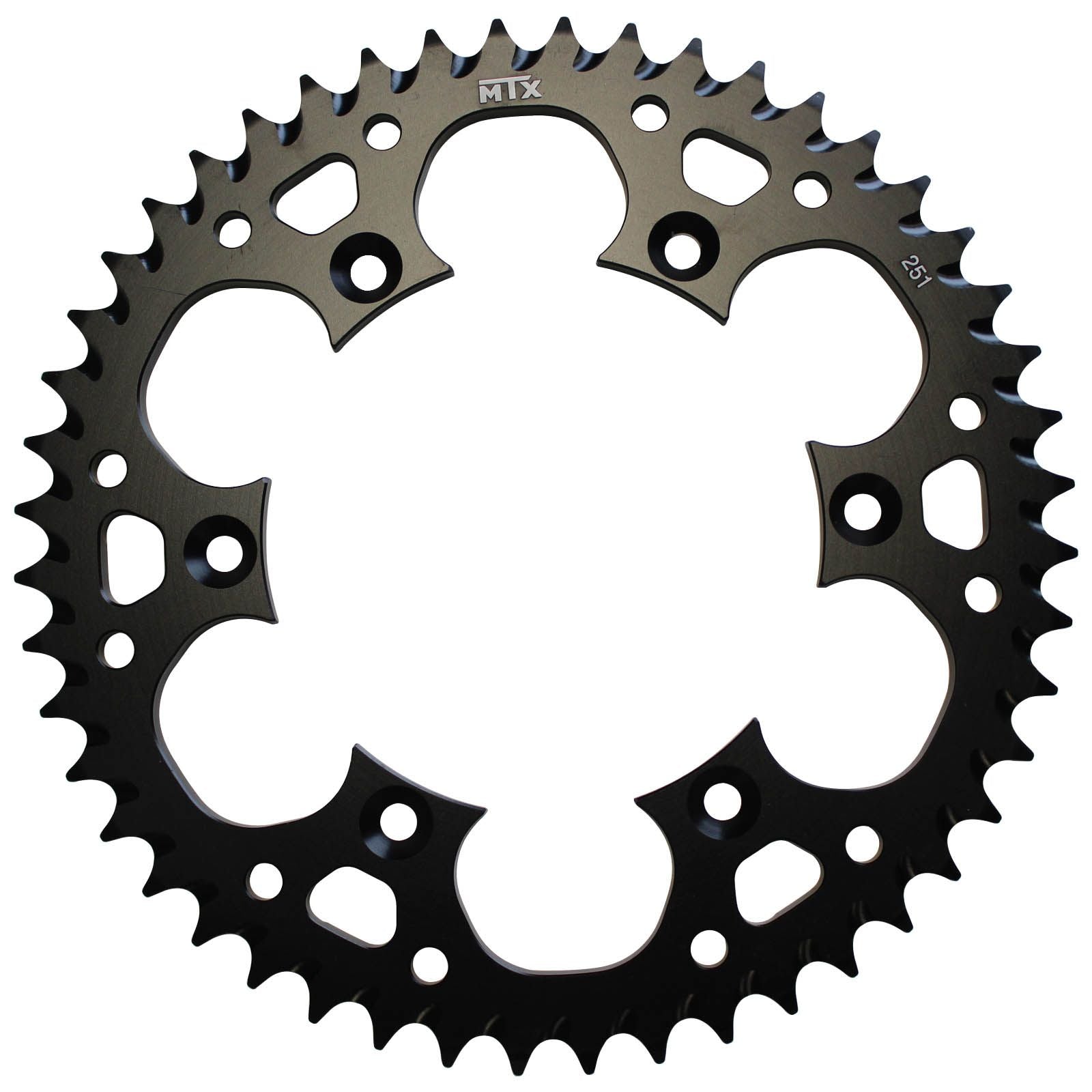 New MTX 251 Zero Aluminium Rear Sprocket #520 - Black (47T) #SPR27047ZBLK