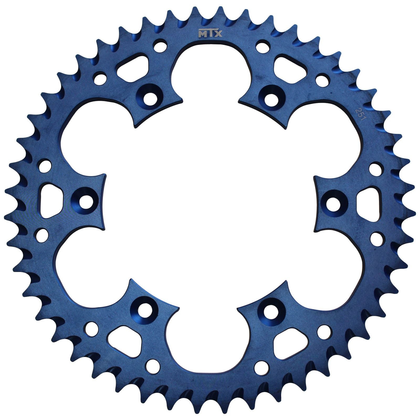 New MTX 251 Zero Aluminium Rear Sprocket #520 - Blue (47T) #SPR27047ZBLU