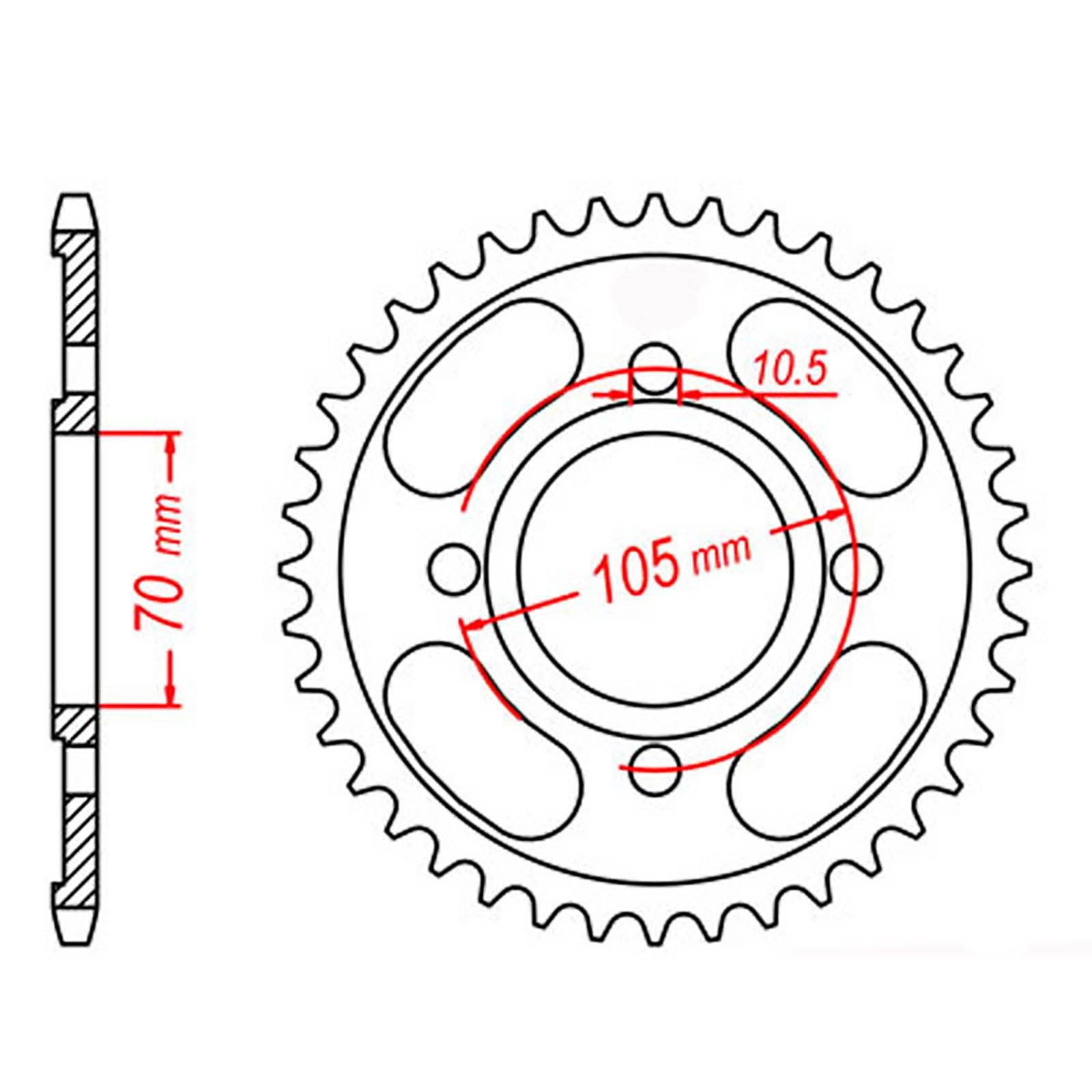 New MTX 278 Steel Sprocket - Rear #530 (38T) #SPR27838