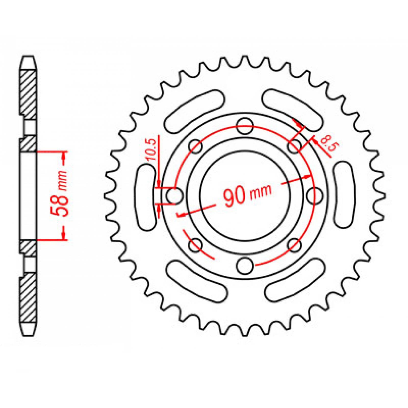 New MTX 279 Steel Sprocket - Rear #520 (35T) #SPR27935 | Australian Moto Spares