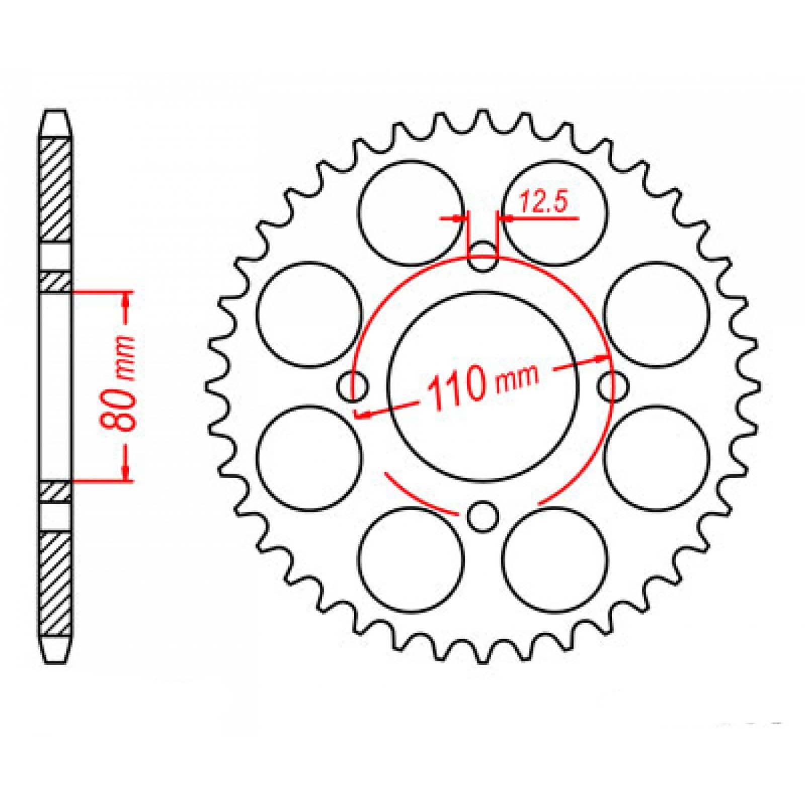 New MTX 333 Steel Sprocket - Rear #630 (43T) #SPR28443