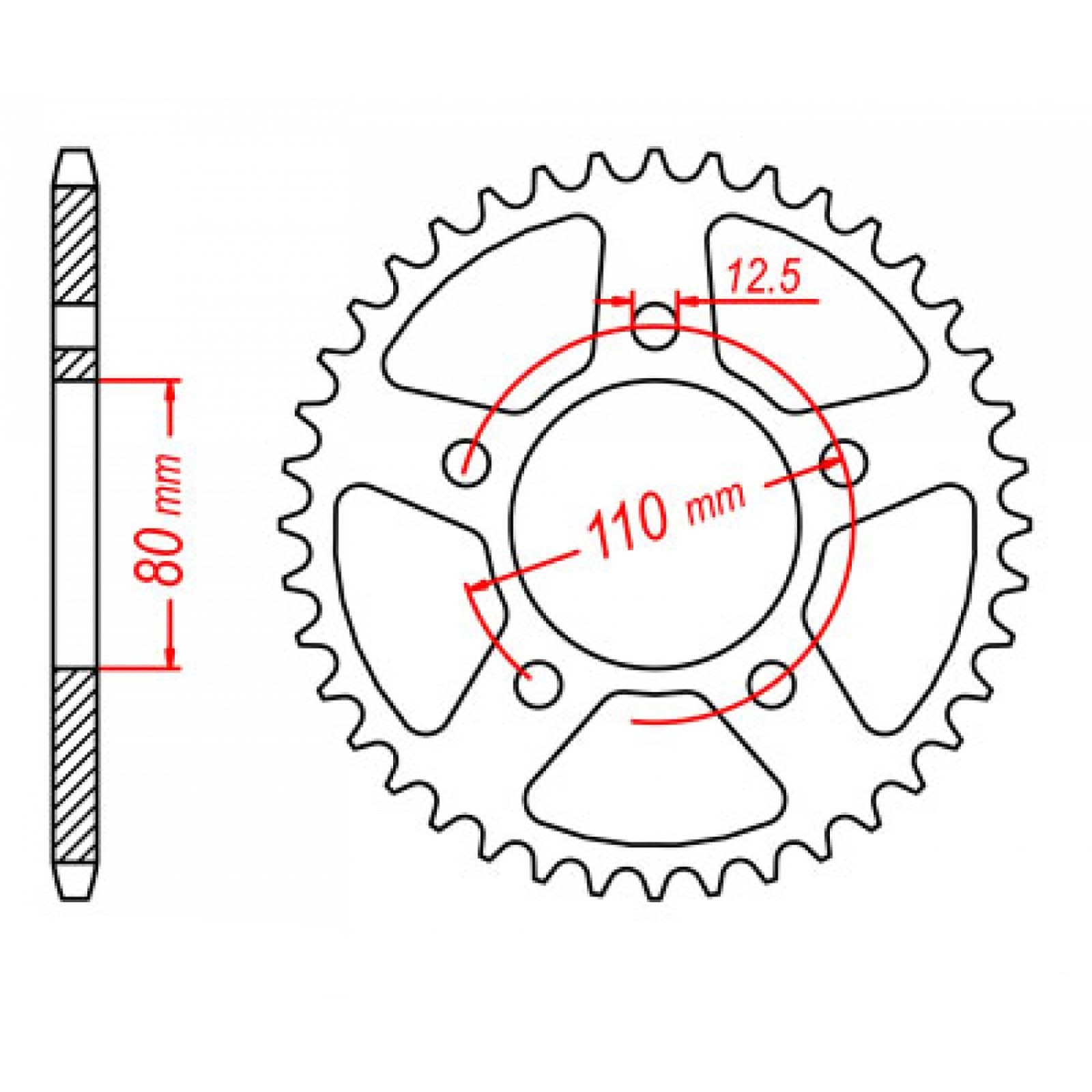 New MTX 336 Steel Sprocket - Rear #630 (33T) #SPR33433