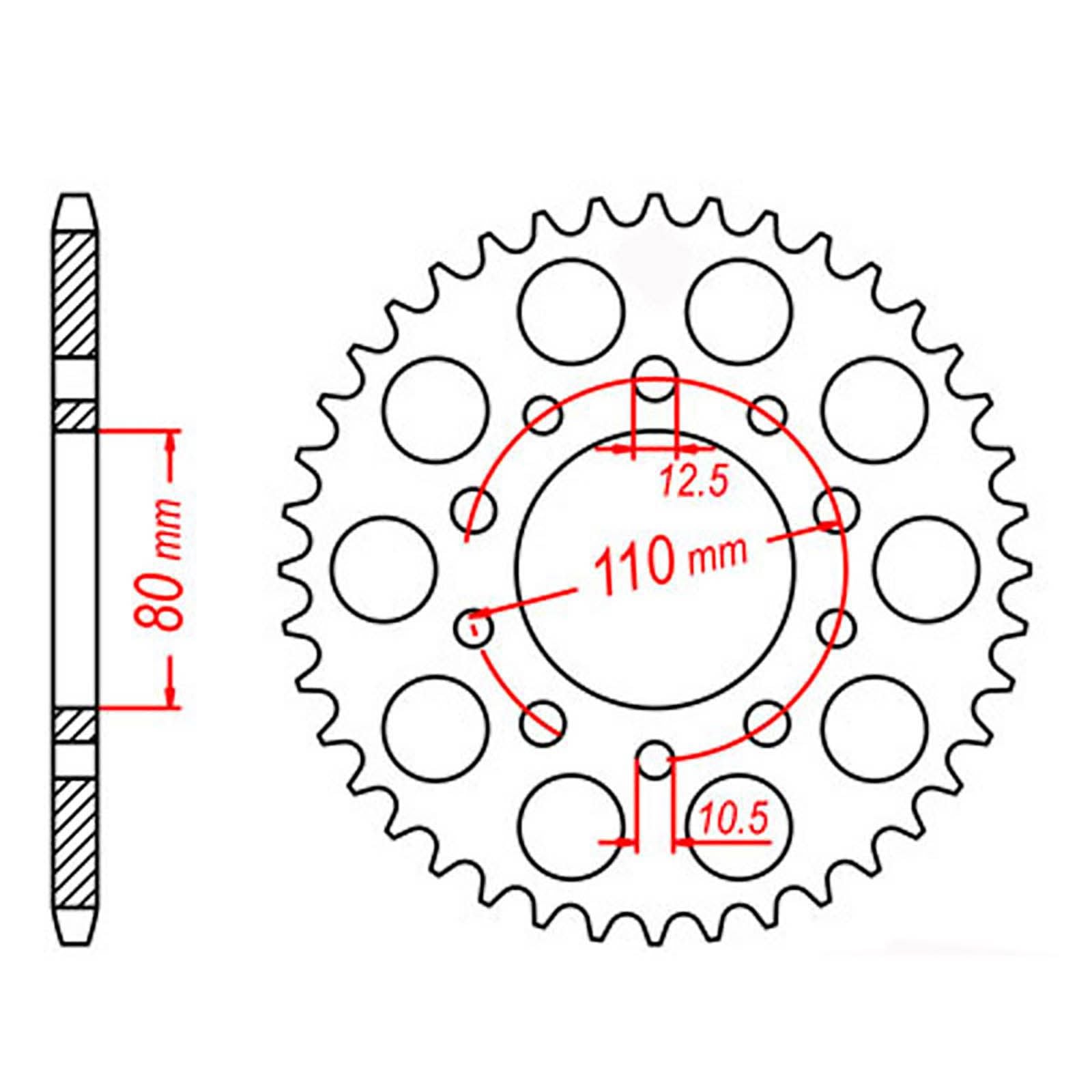 New MTX 1334 Steel Sprocket - Rear #530 (36T) #SPR33436