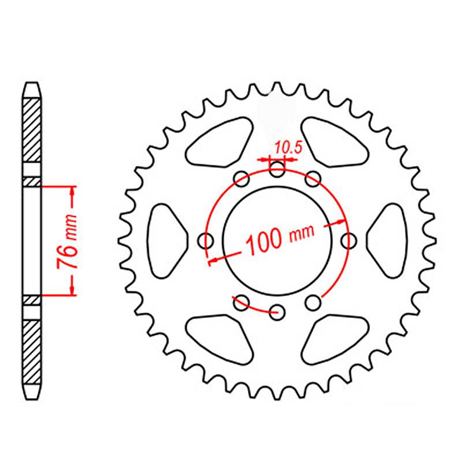 New MTX 1825 Steel Sprocket - Rear #520 (47T) #SPR430147