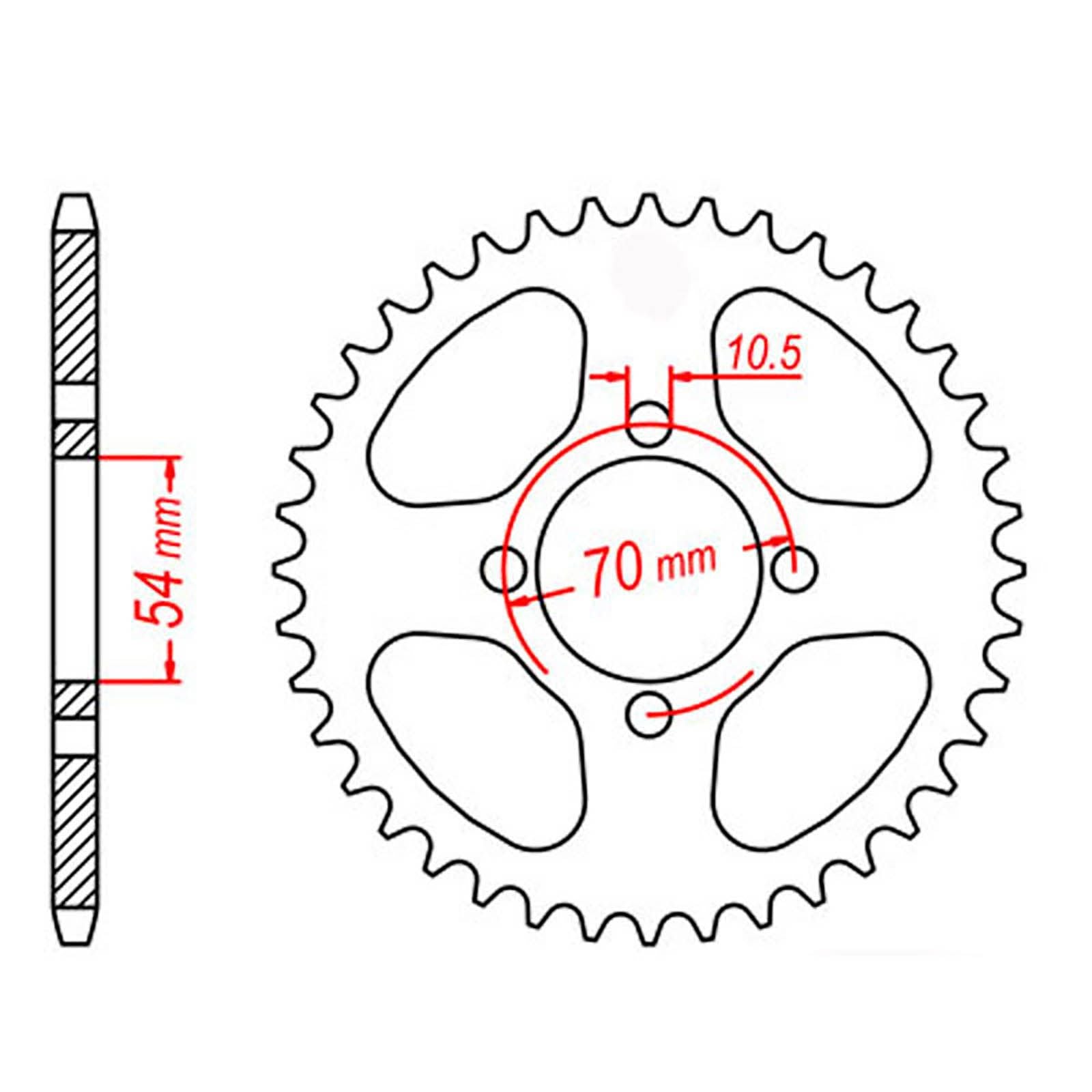 New MTX 1206 Steel Sprocket - Rear #428 (42T) #SPR430442