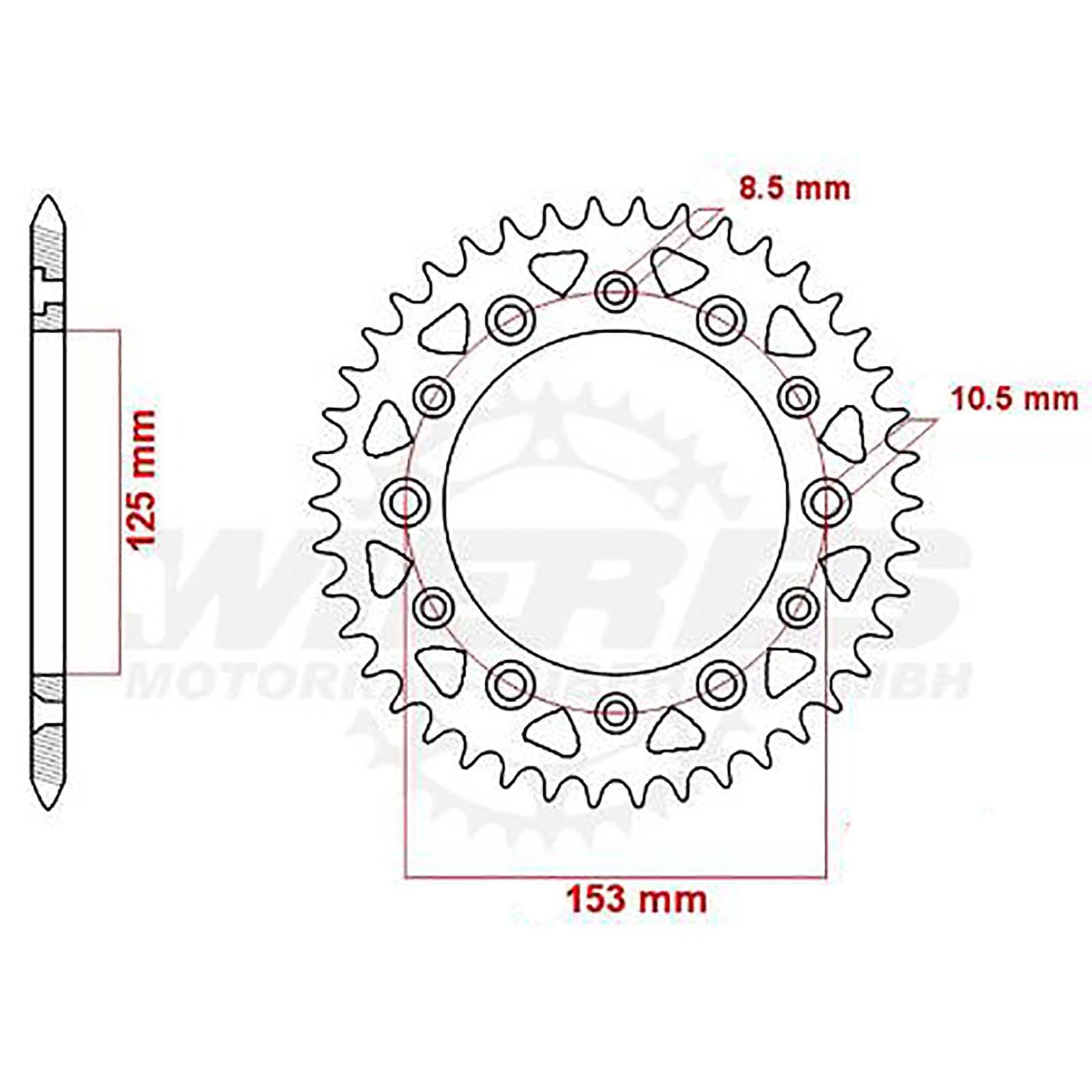 New MTX 210/301 Steel Sprocket - Rear #520 (40T) #SPR430740