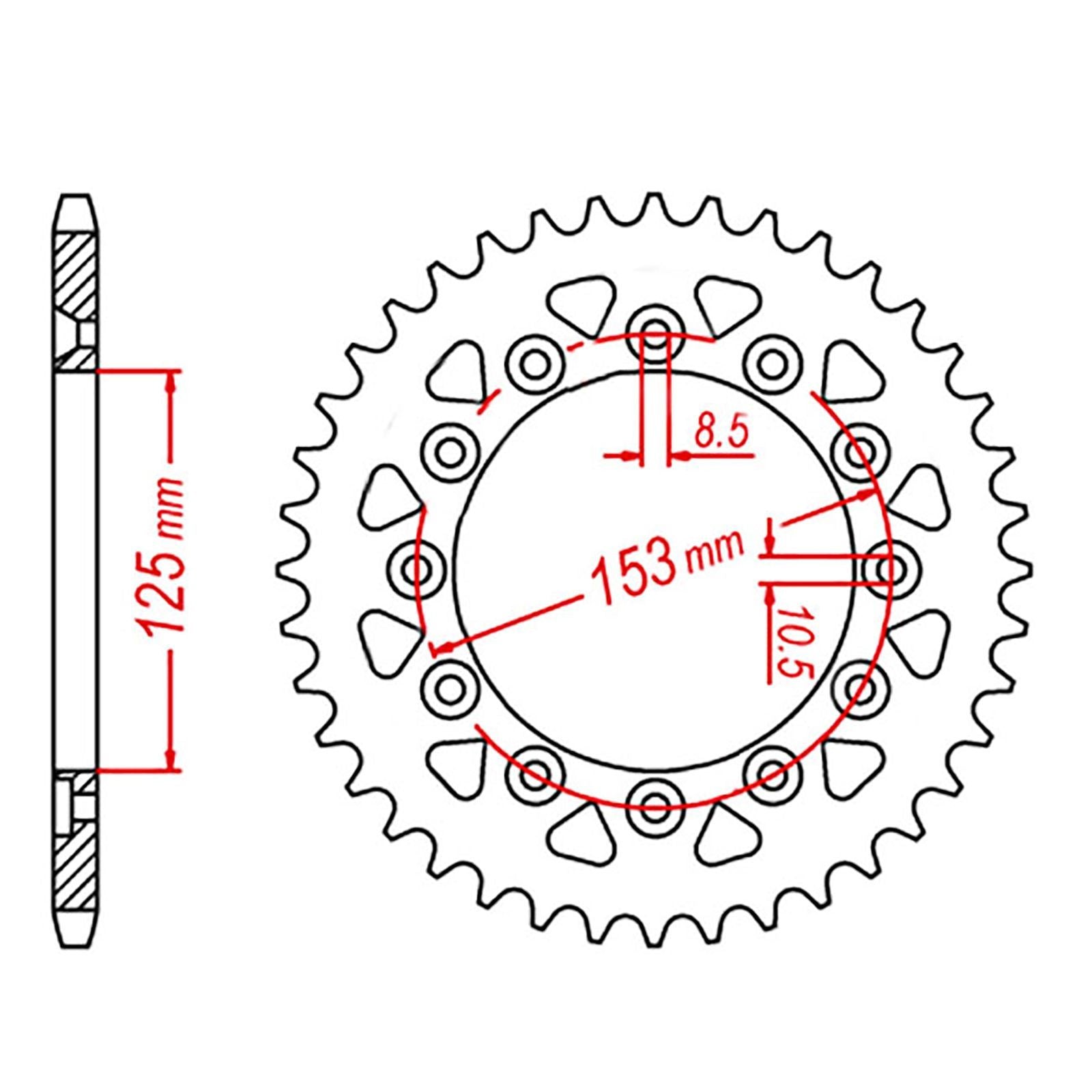 New MTX 210/301 Steel Sprocket - Rear #520 (50T) #SPR430750