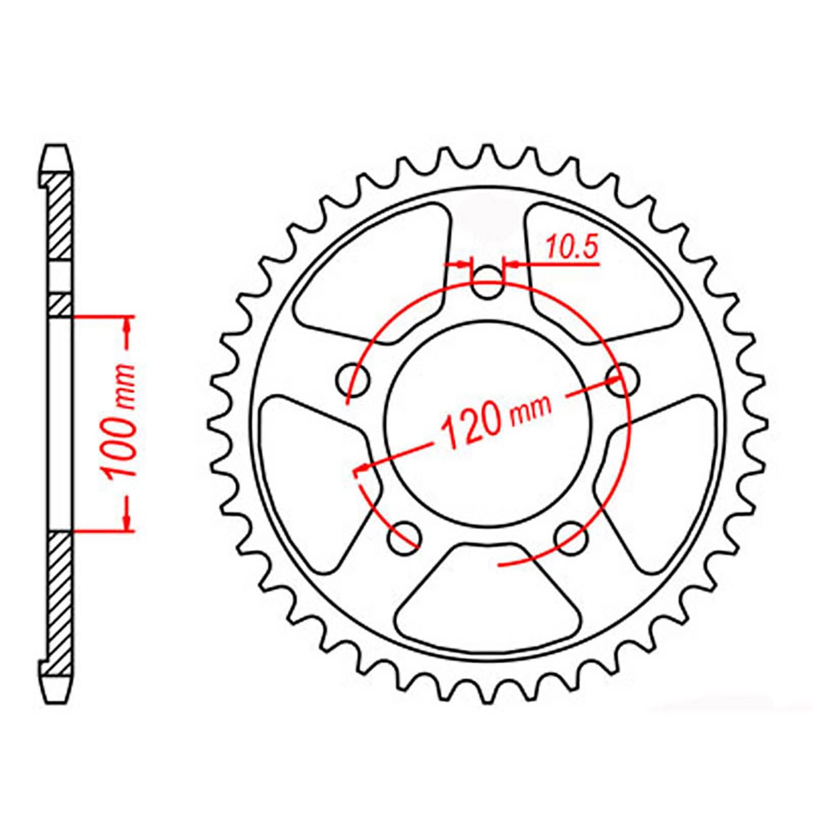 New MTX 702 Steel Sprocket - Rear #525 (40T) #SPR436340