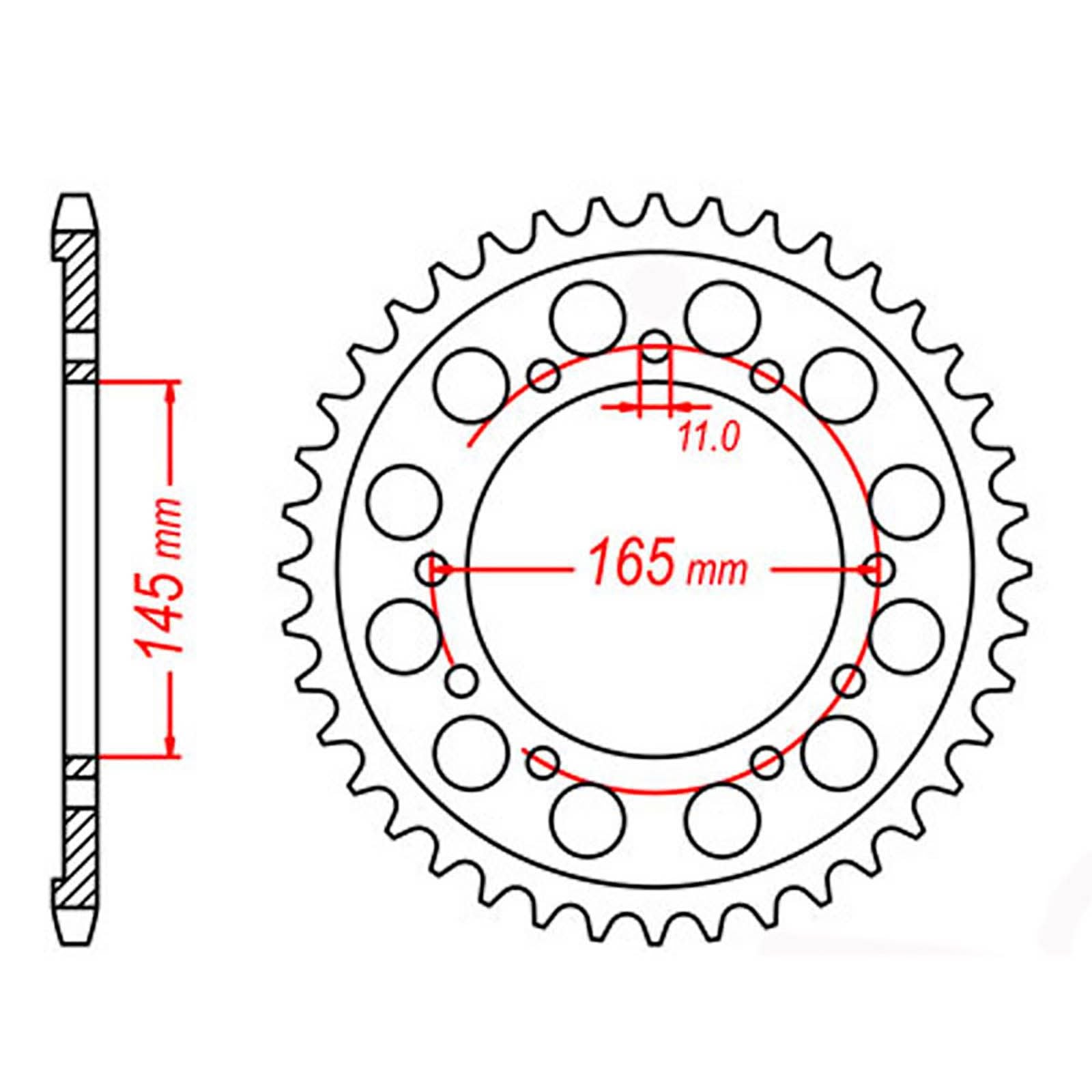 New MTX 298 Steel Sprocket - Rear #530 (45T) #SPR436745