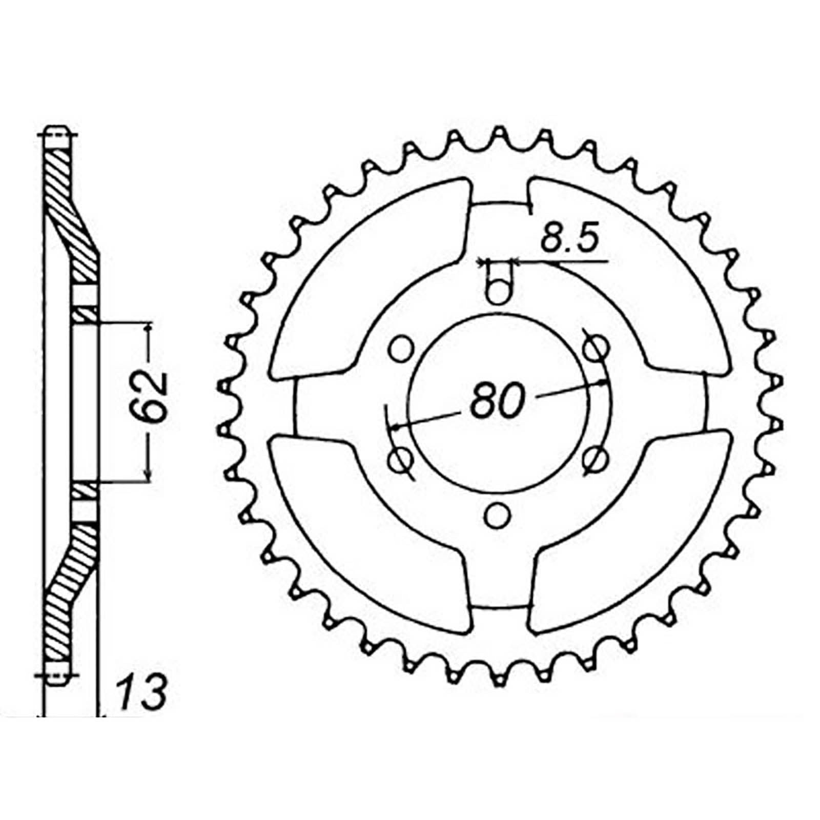 New MTX 1869 Steel Sprocket - Rear #428 (50T) #SPR436850