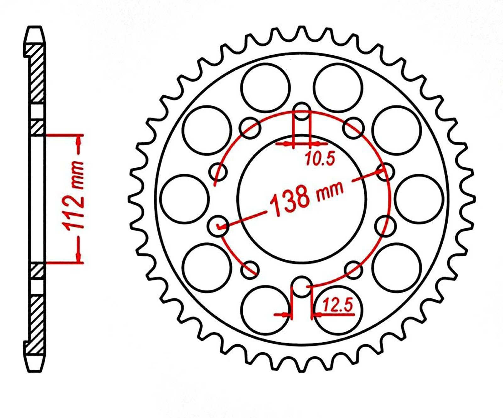 New MTX 1303 Steel Sprocket - Rear #520 (39T) #SPR438439