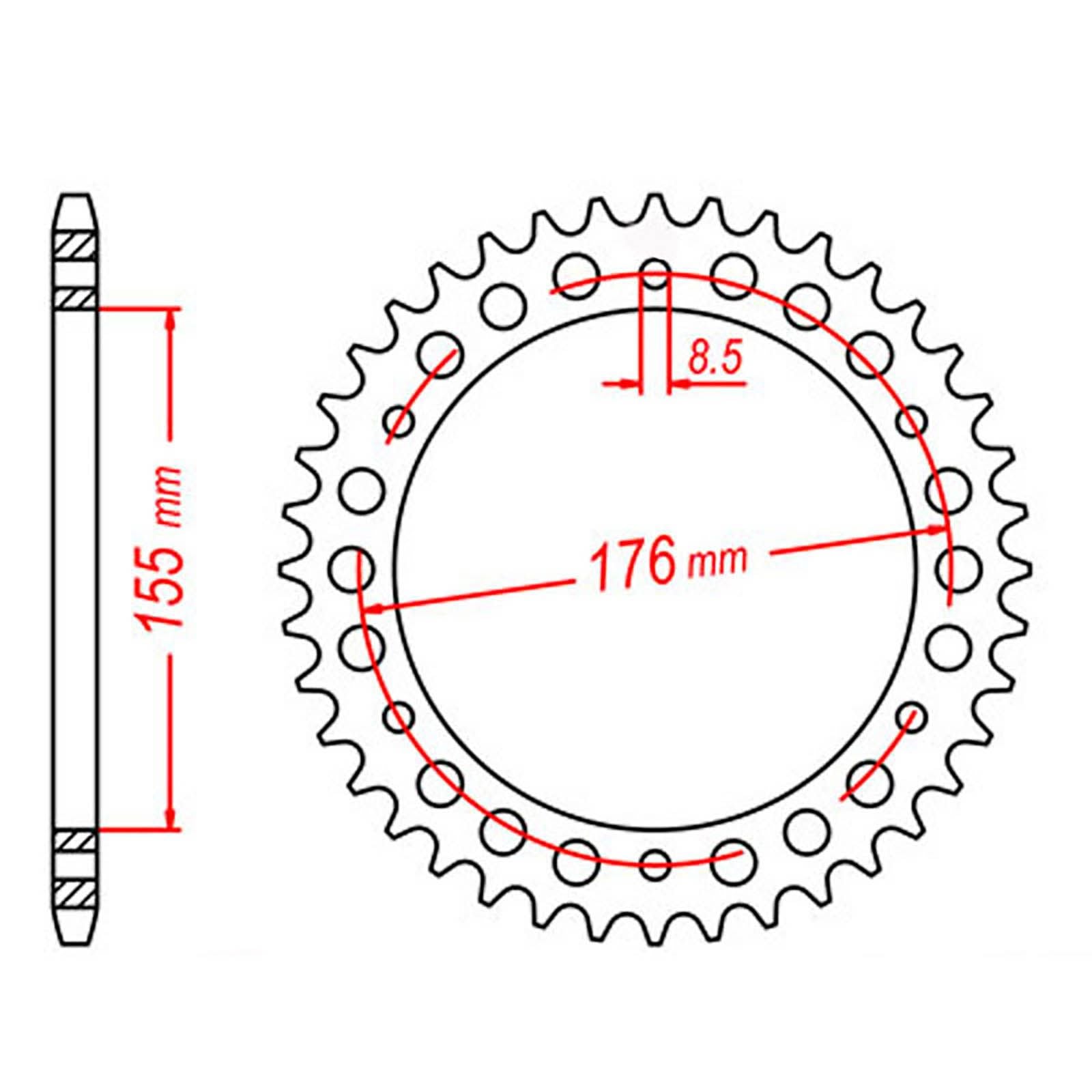 New MTX 2011 Steel Sprocket - Rear #530 (43T) #SPR439243