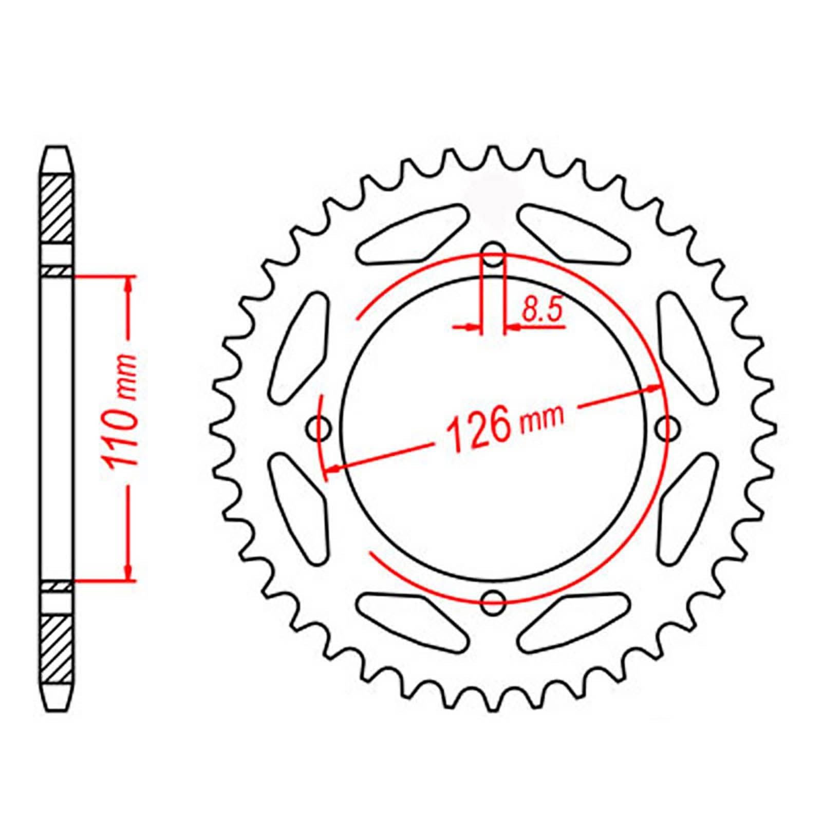 New MTX 1465 Steel Sprocket - Rear #420 (45T) #SPR441845