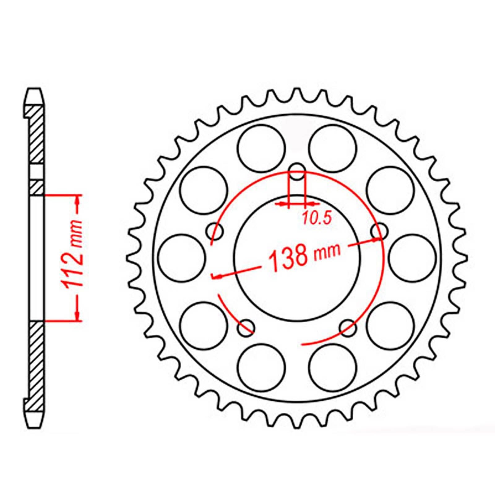 New MTX 1871 Steel Sprocket - Rear #530 (48T) #SPR444848