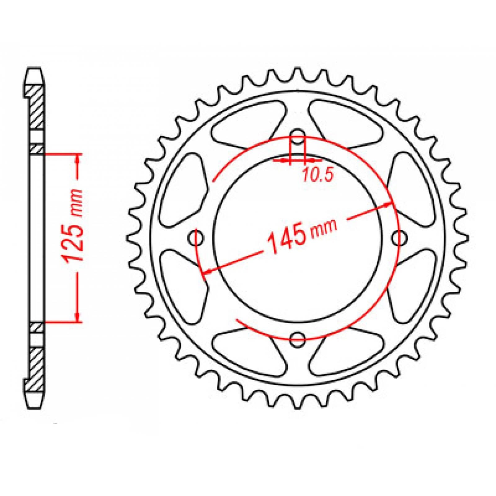 New MTX 1874 Steel Sprocket - Rear #428 (56T) #SPR448256