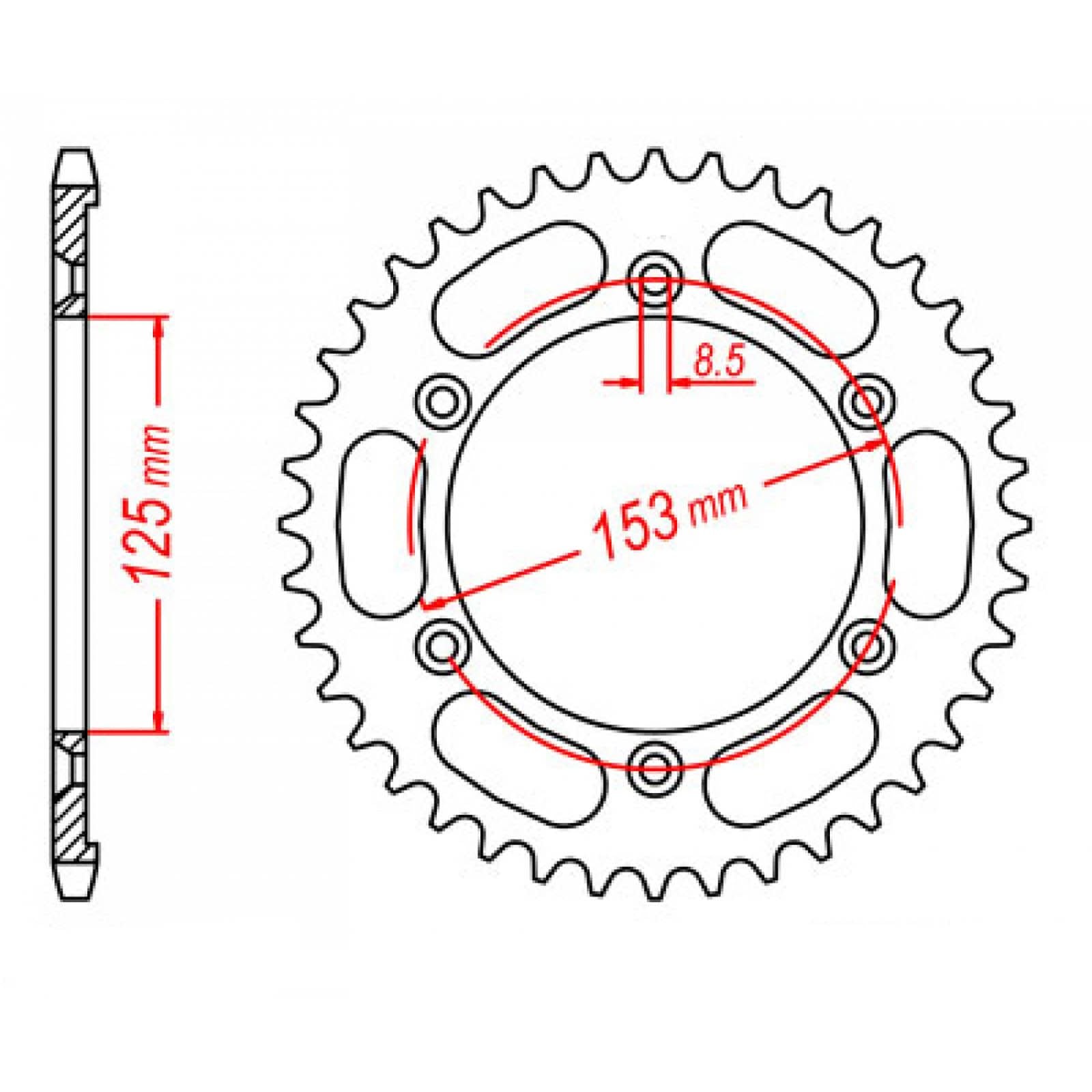 New MTX 1258 Steel Sprocket - Rear #428 (49T) #SPR448949