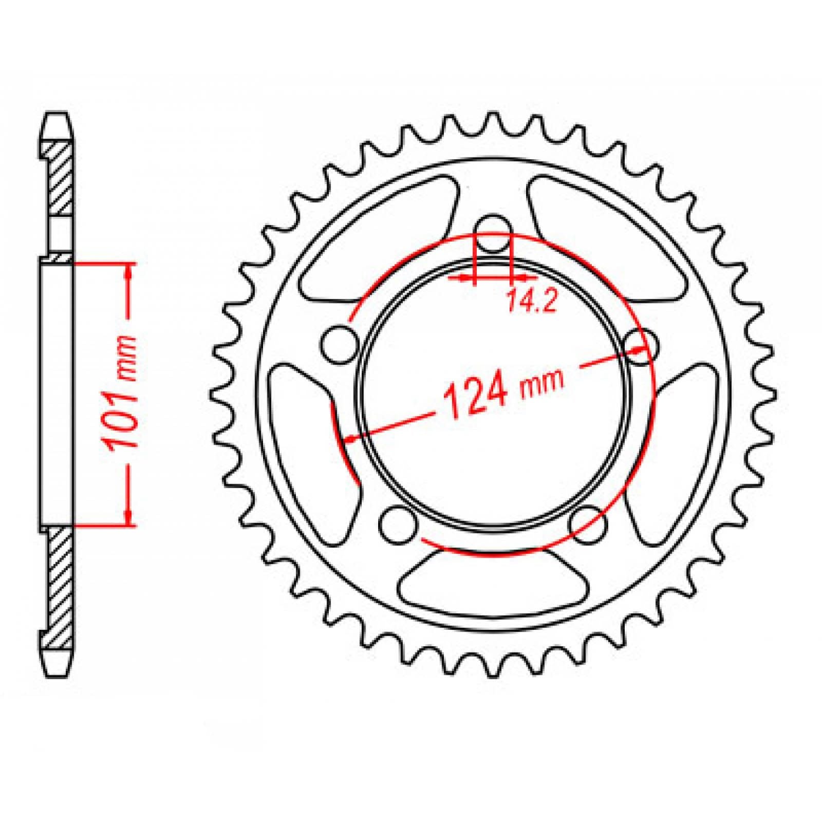 New MTX 898 Steel Sprocket - Rear #525 (37T) #SPR450837