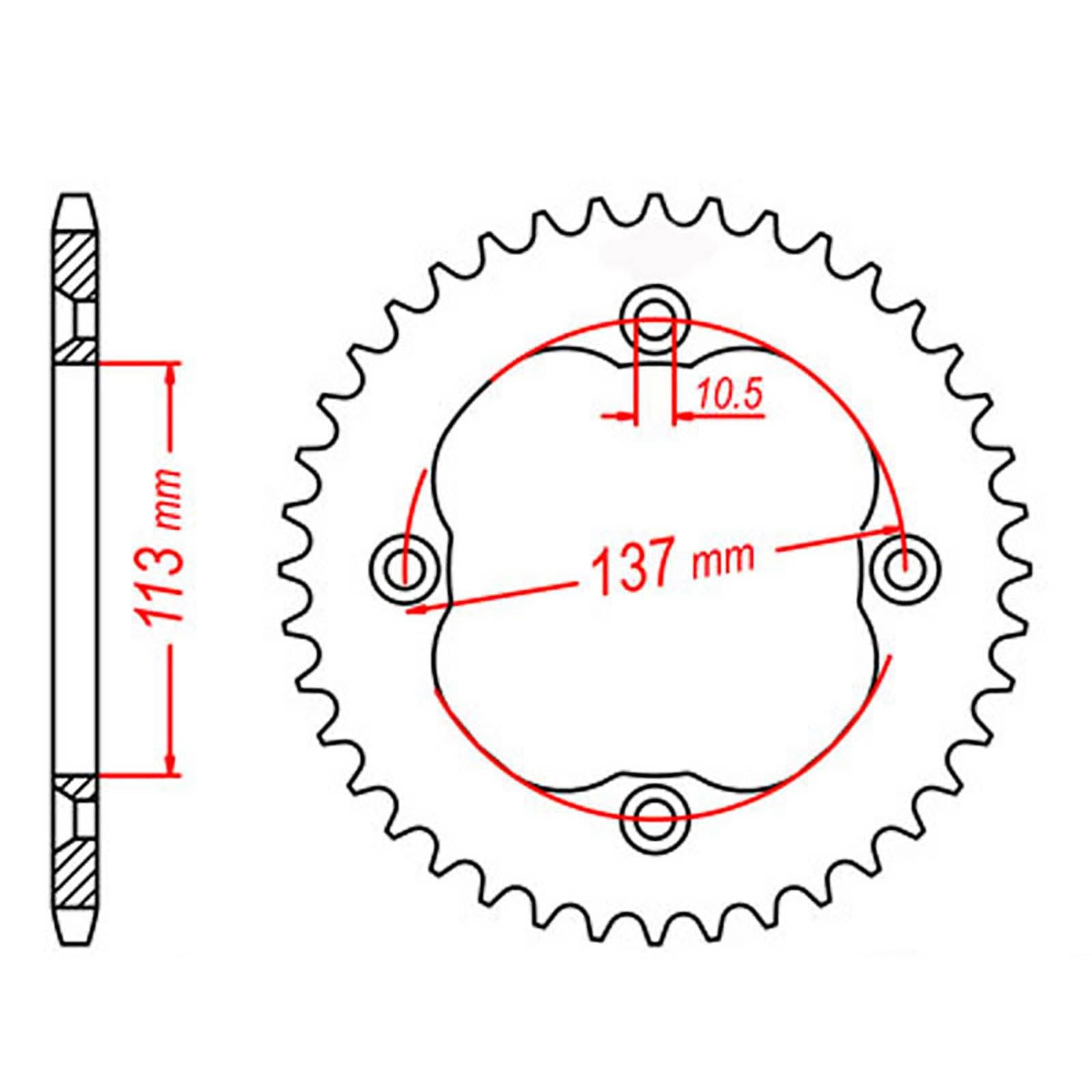 New MTX 1760 Steel Sprocket - Rear #520 (36T) #SPR450936