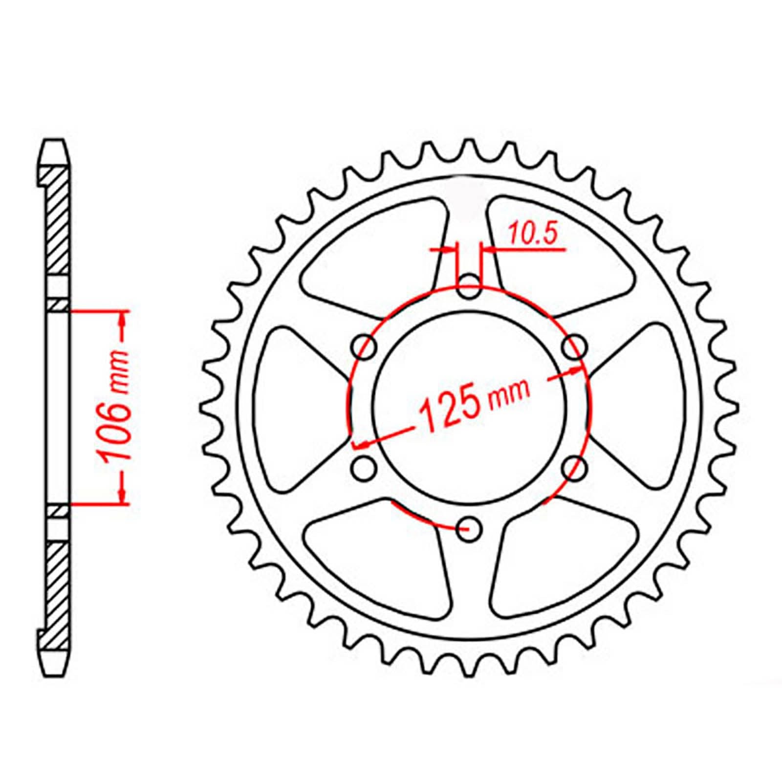 New MTX 2014 Steel Sprocket - Rear #525 (37T) #SPR452937