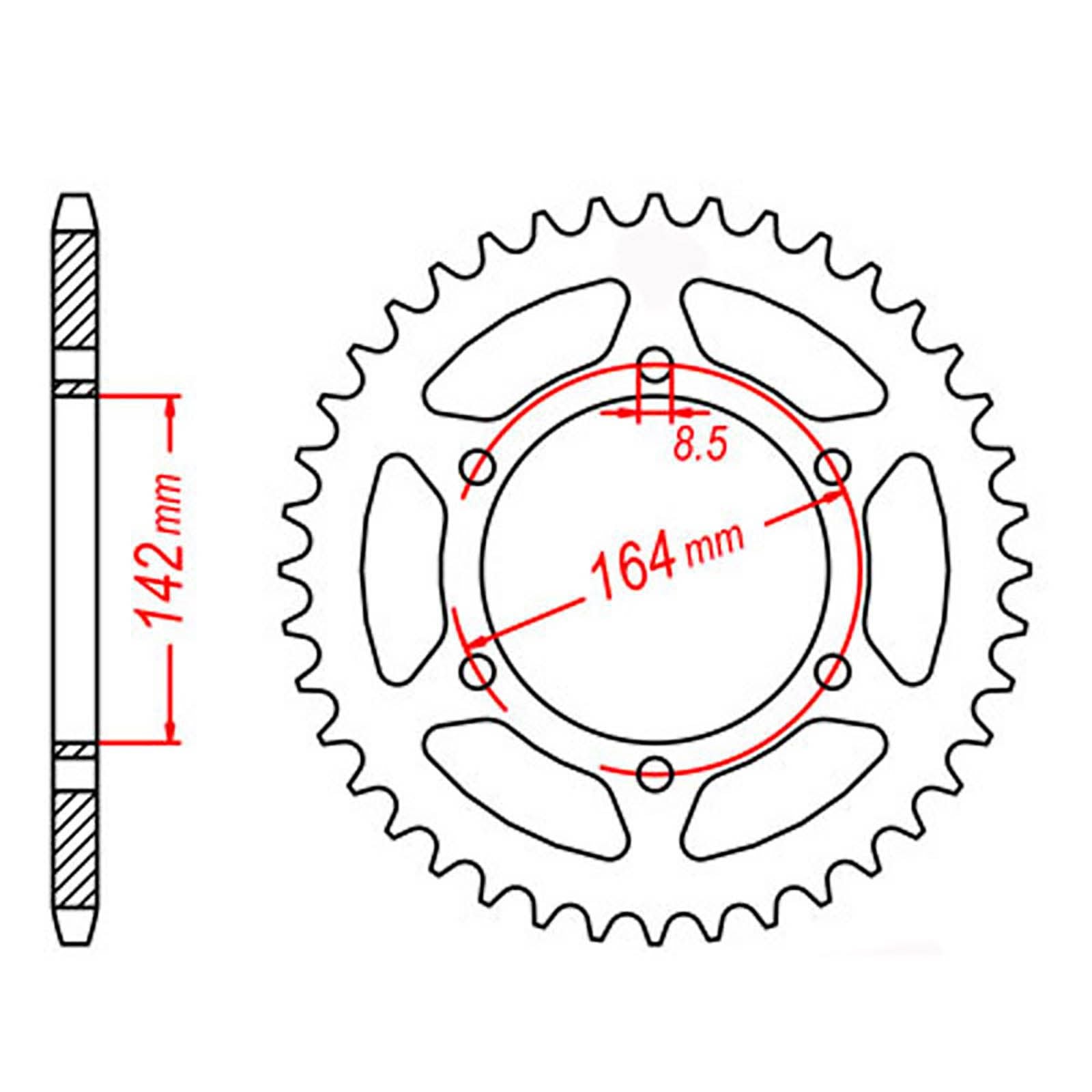 New MTX 1068 Steel Sprocket - Rear #520 (46T) #SPR453846