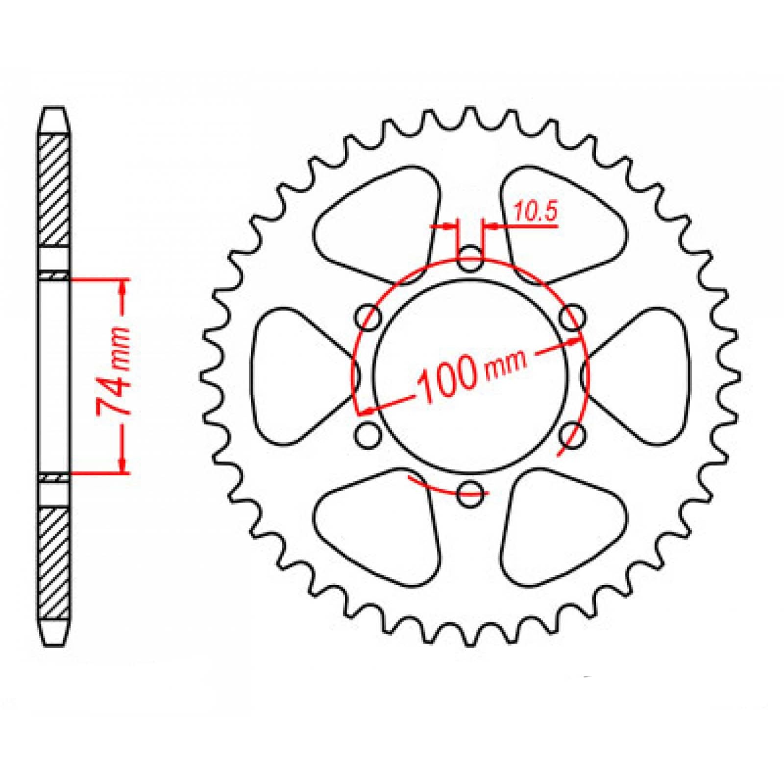 New MTX 1073 Steel Sprocket - Rear #520 (46T) #SPR454046