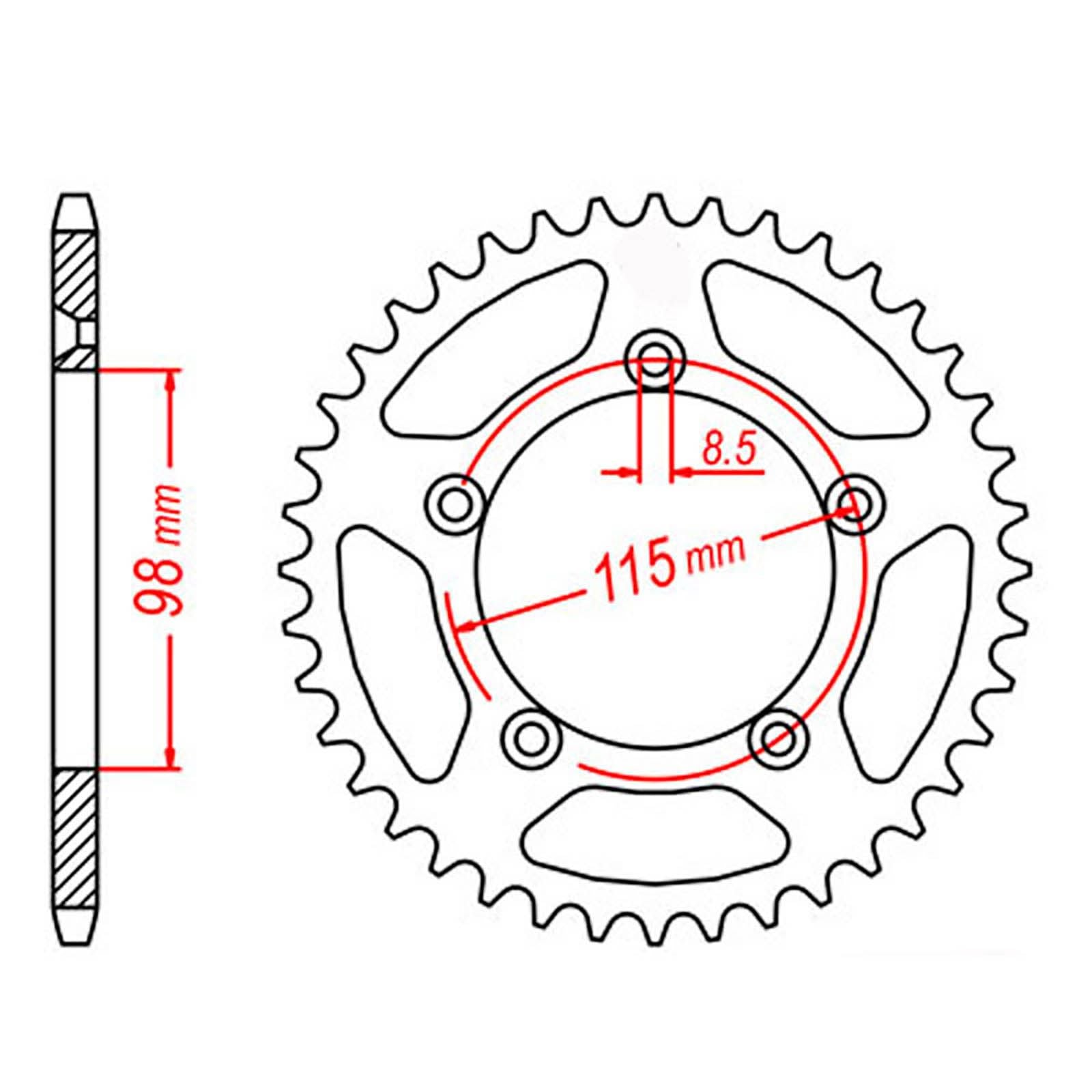 New MTX 894 Steel Sprocket - Rear #420 (46T) #SPR455246