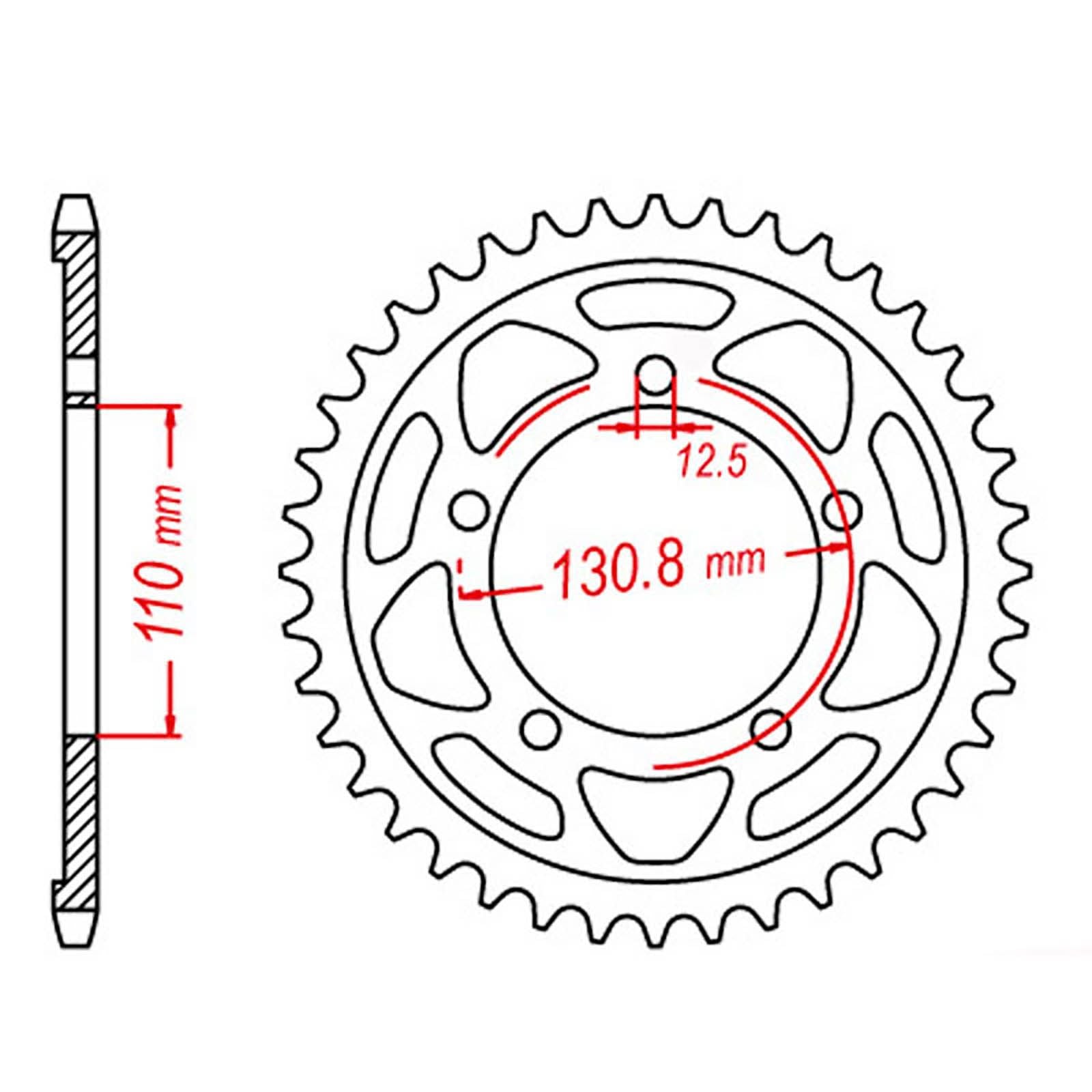 New MTX 007 Steel Sprocket - Rear #525 (44T) #SPR458544