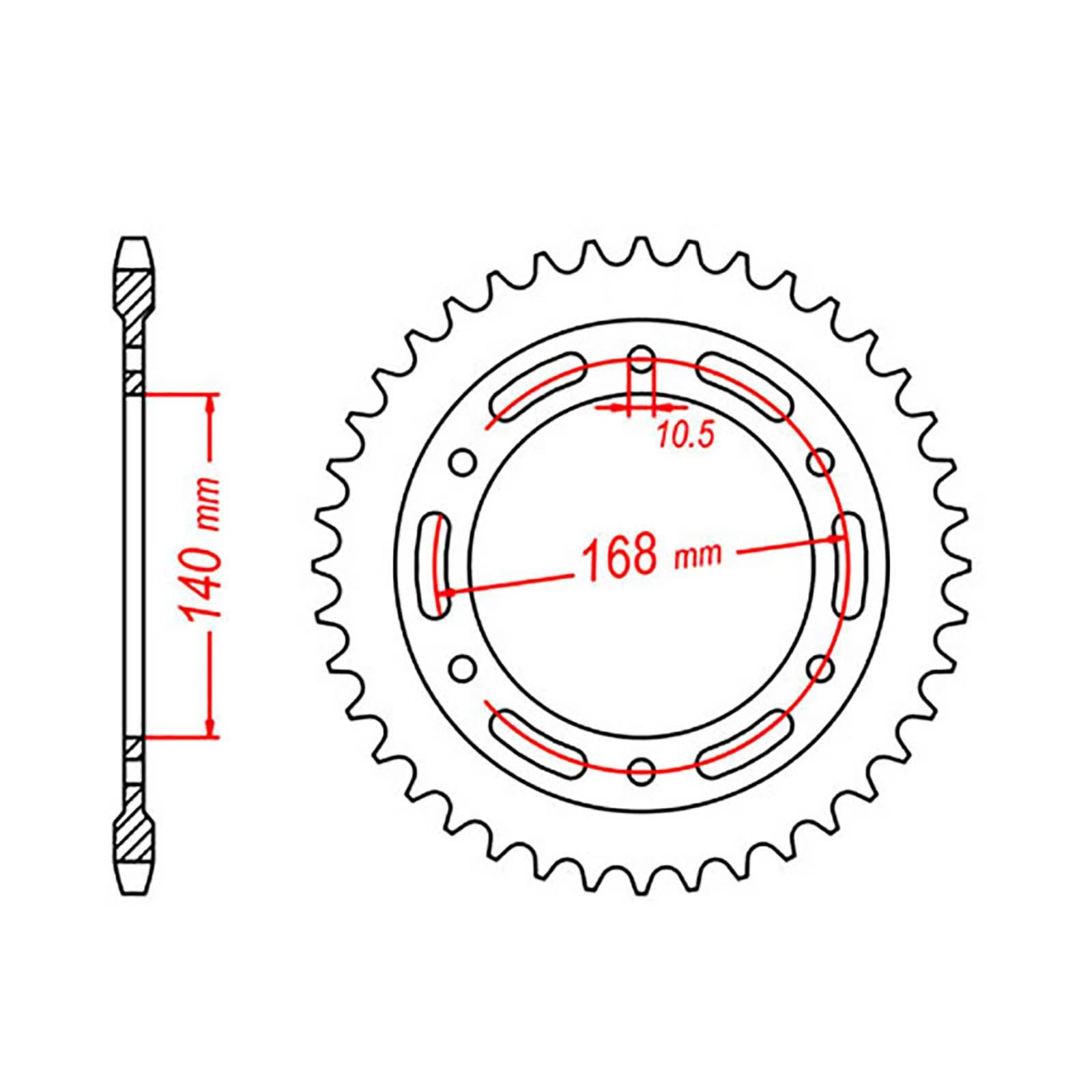 New MTX 003 Steel Sprocket - Rear #525 (41T) (11-BM6-41) (10.5mm) #SPR461341