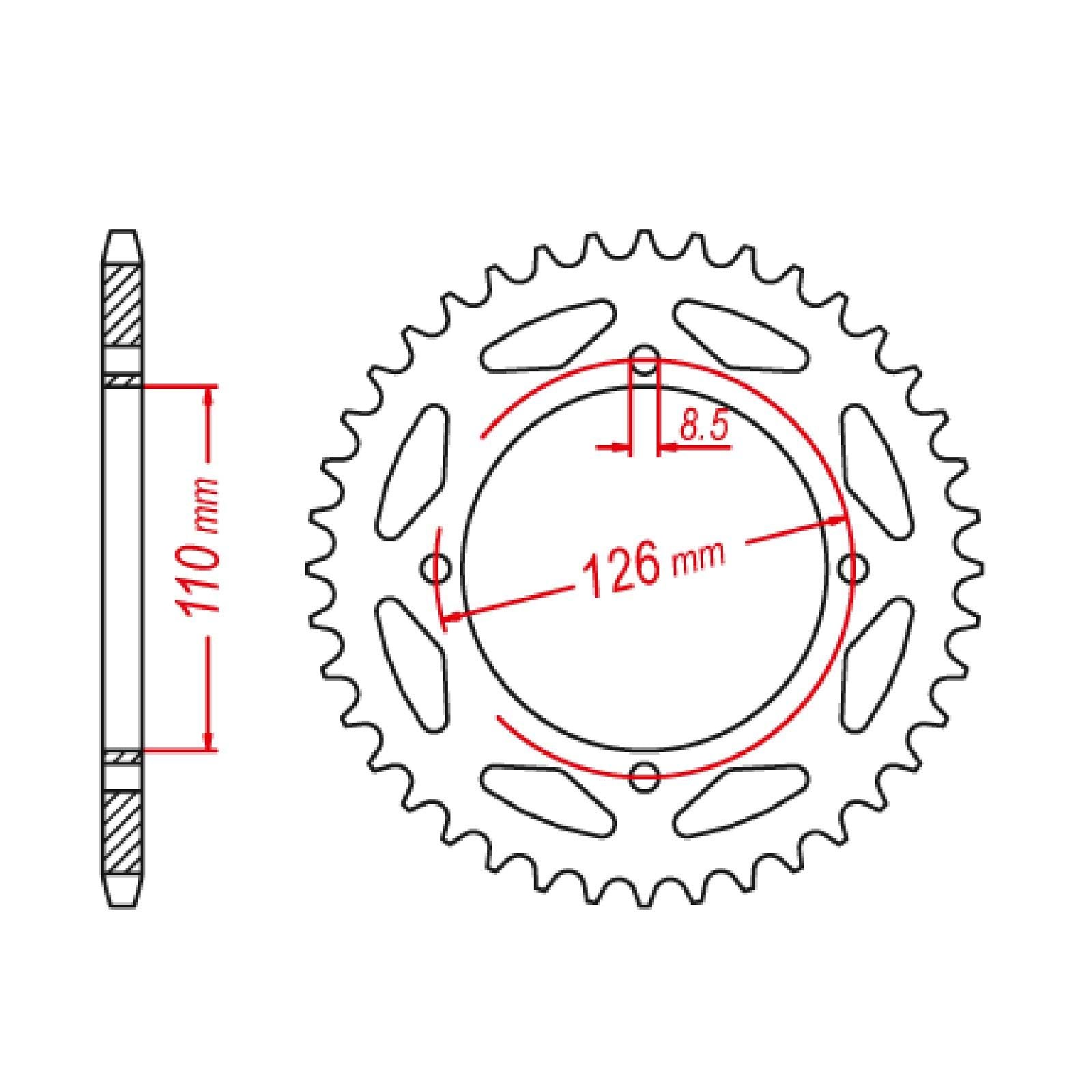 New MTX 1466 Steel Sprocket - Rear #428 (47T) #SPR465647