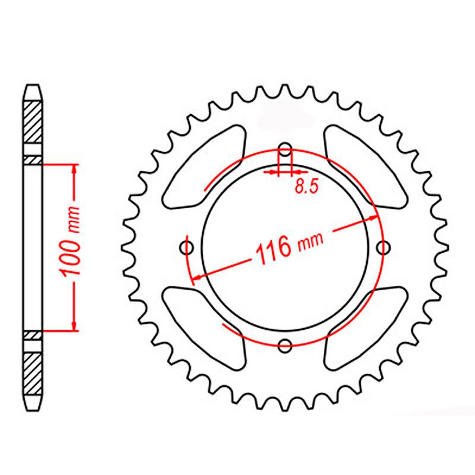 New MTX 461 Steel Sprocket - Rear #420 (47T) #SPR46747