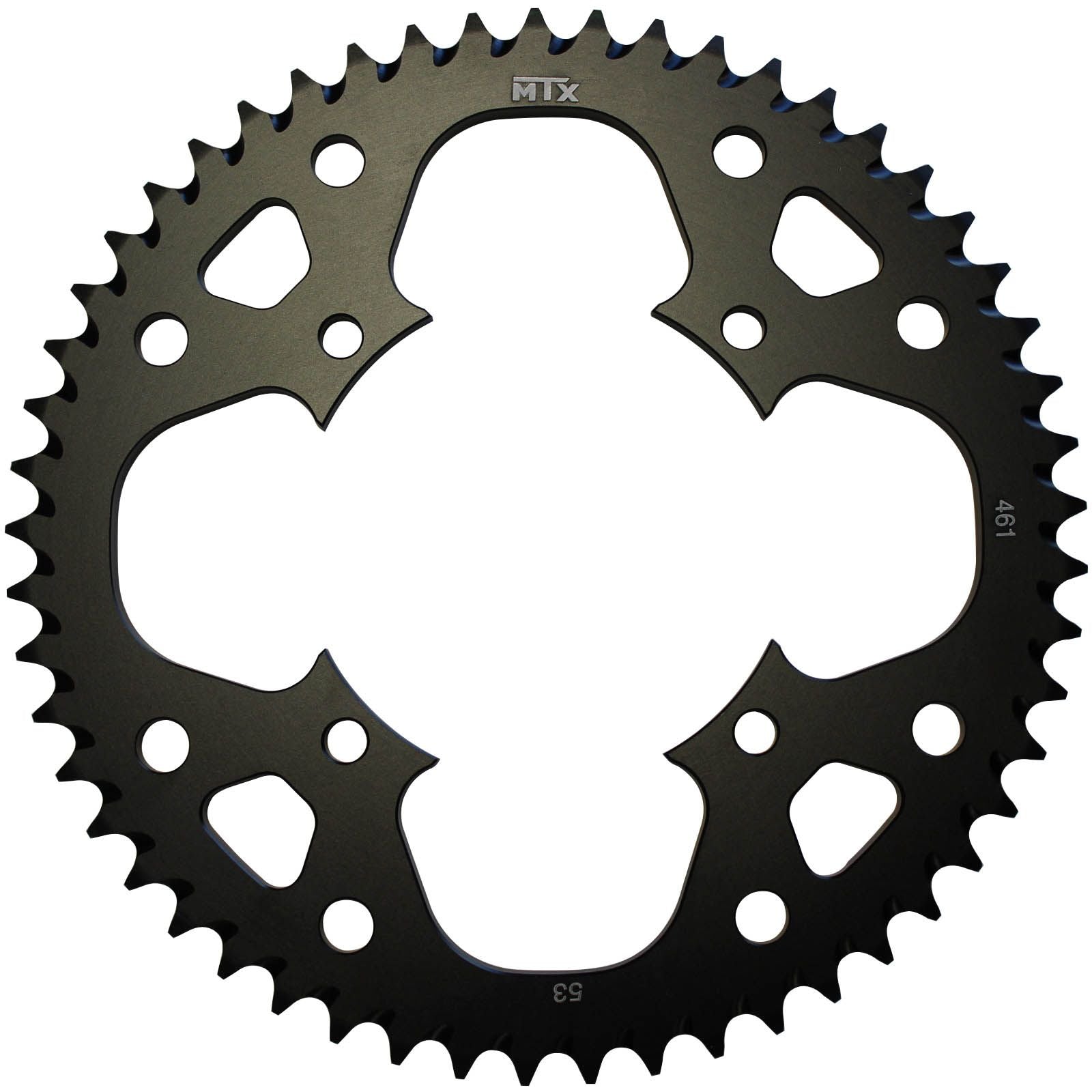 New MTX 461 Zero Aluminium Rear Sprocket #420 - Black (53T) #SPR46753ZBLK