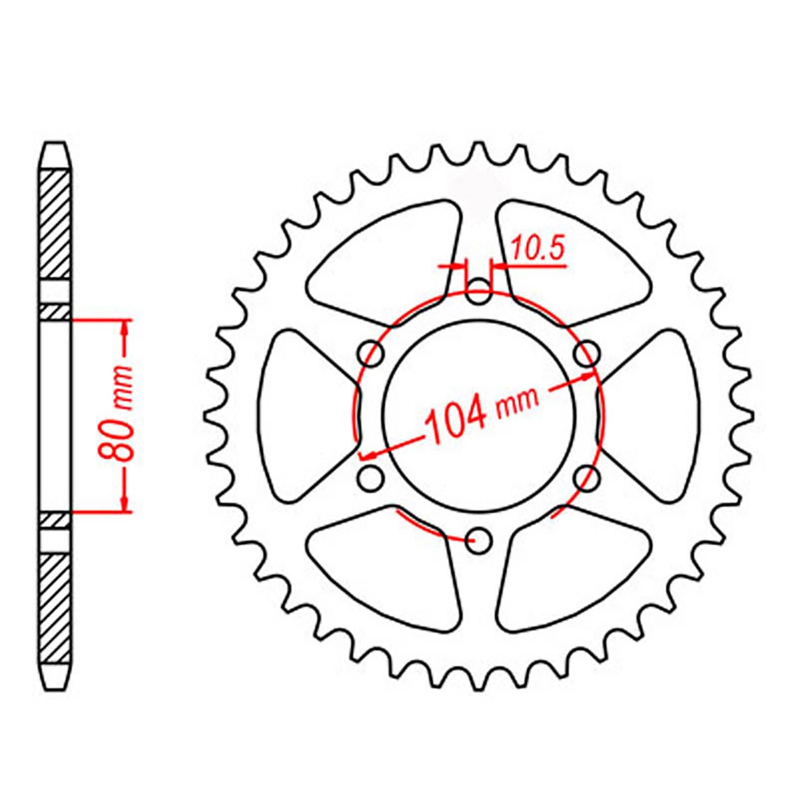 New MTX 478 Steel Sprocket - Rear #520 (38T) #SPR47838