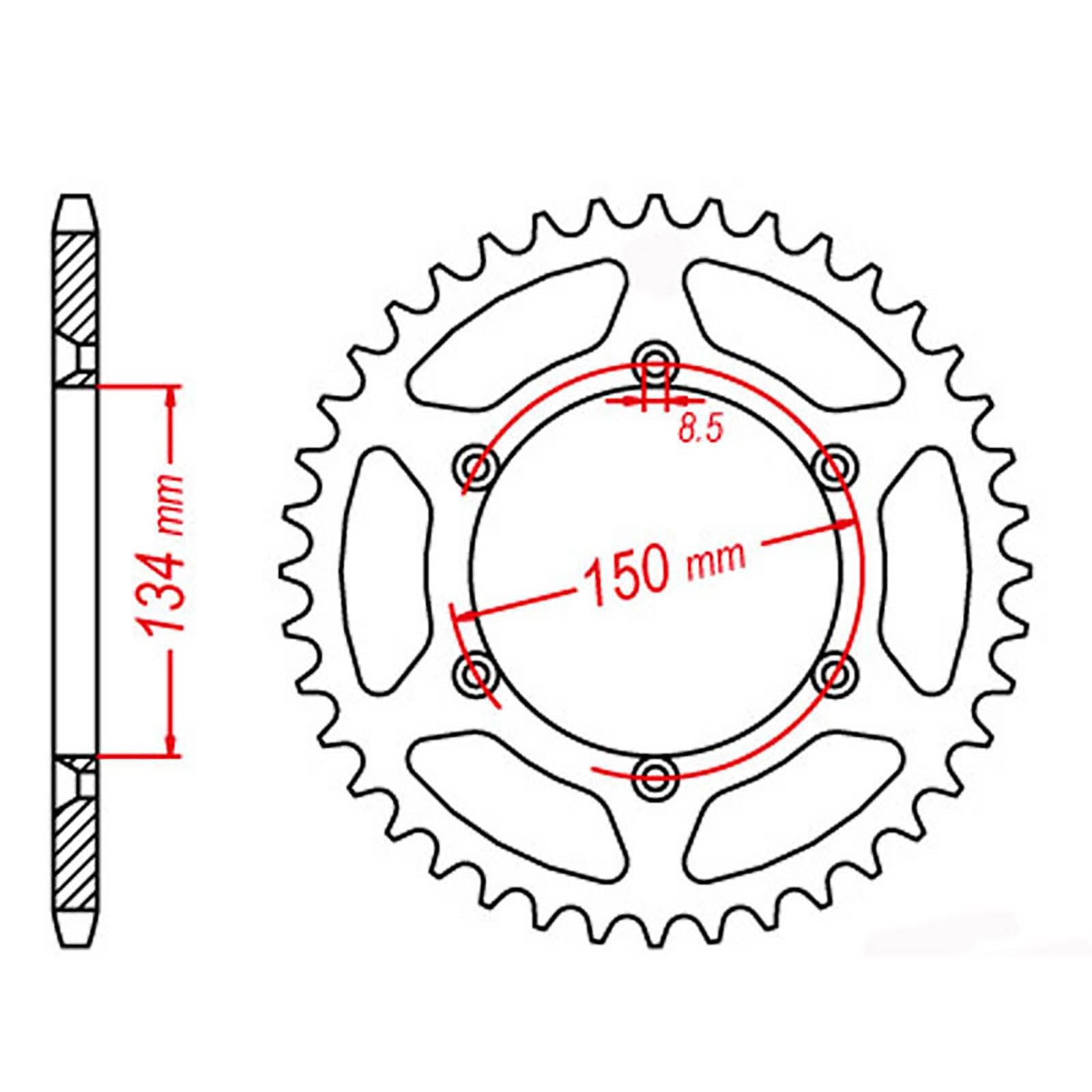 New MTX 460 Steel Sprocket - Rear #520 (43T) #SPR48943