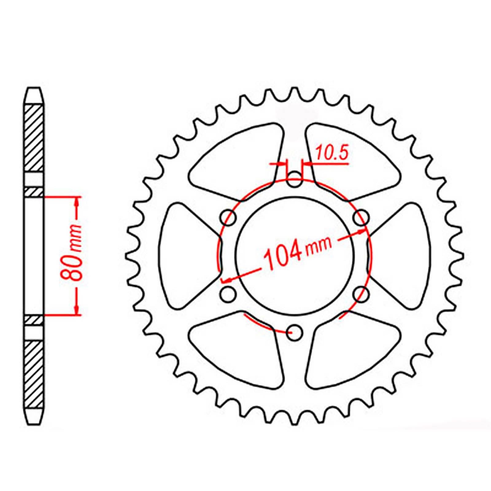 New MTX 501 Steel Sprocket - Rear #630 (33T) #SPR50133