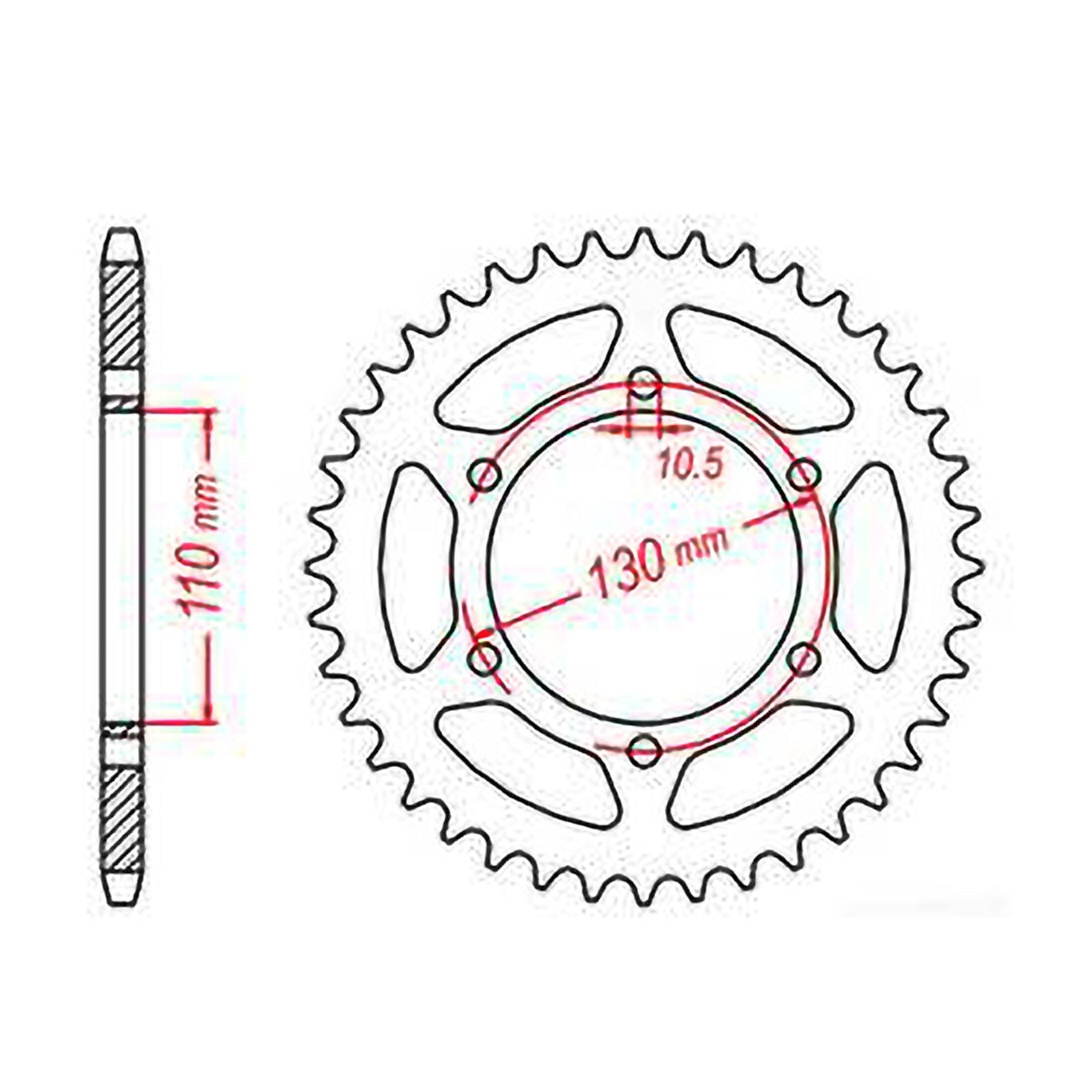 New MTX 486 Steel Sprocket - Rear #520 (46T) #SPR50446