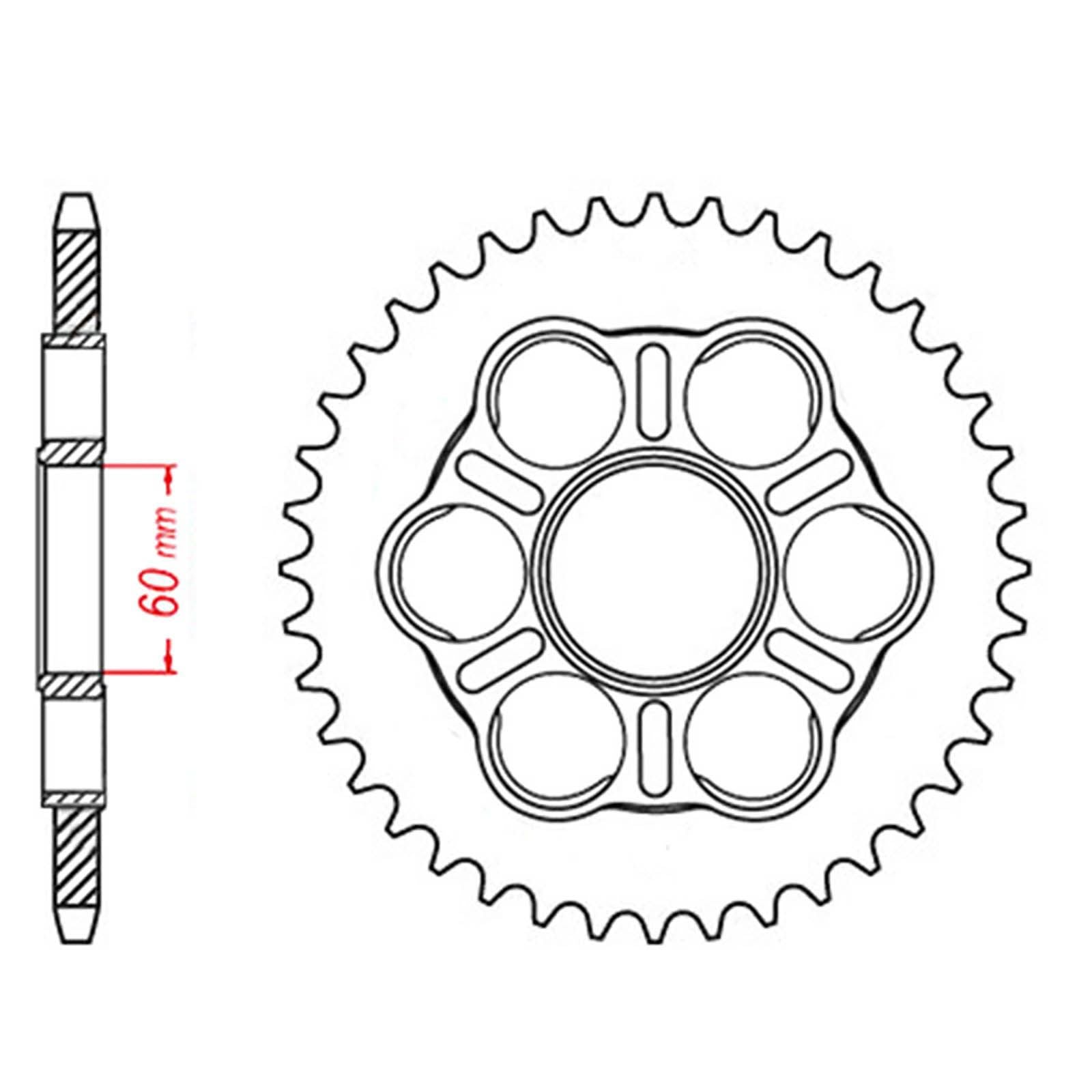 New MTX 50801 Steel Sprocket - Rear #525 (38T) #SPR5080138