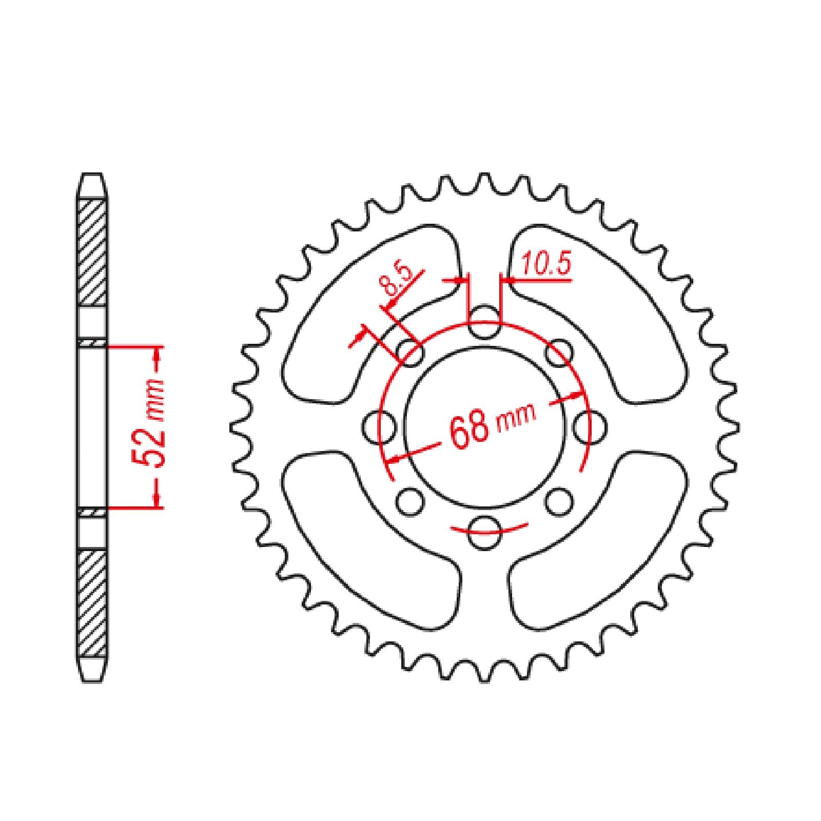 New MTX 801 Steel Sprocket - Rear #420 (34T) #SPR80134