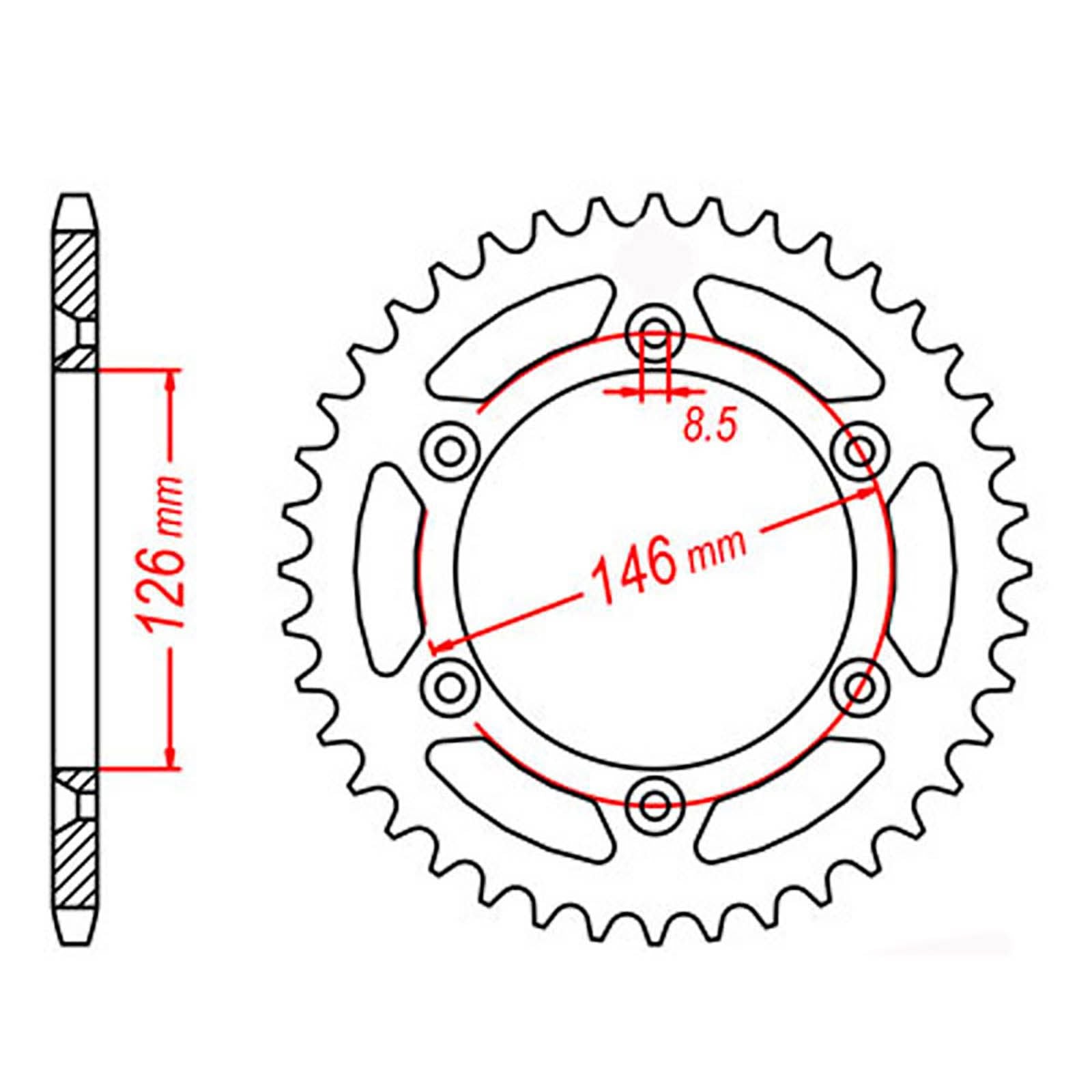 New MTX 808 Steel Sprocket - Rear #520 (41T) #SPR80841