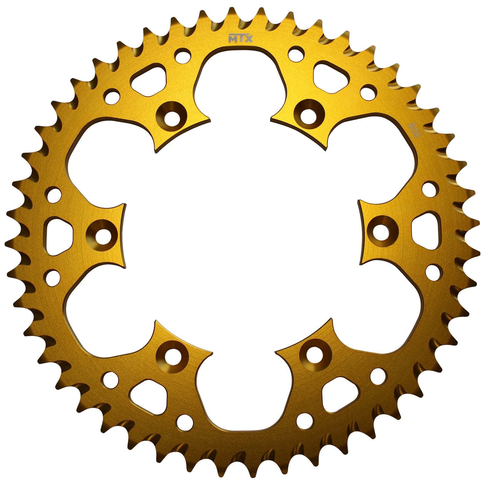 New MTX 808 Zero Aluminium Rear Sprocket #520 - Gold (47T) #SPR80847ZGLD