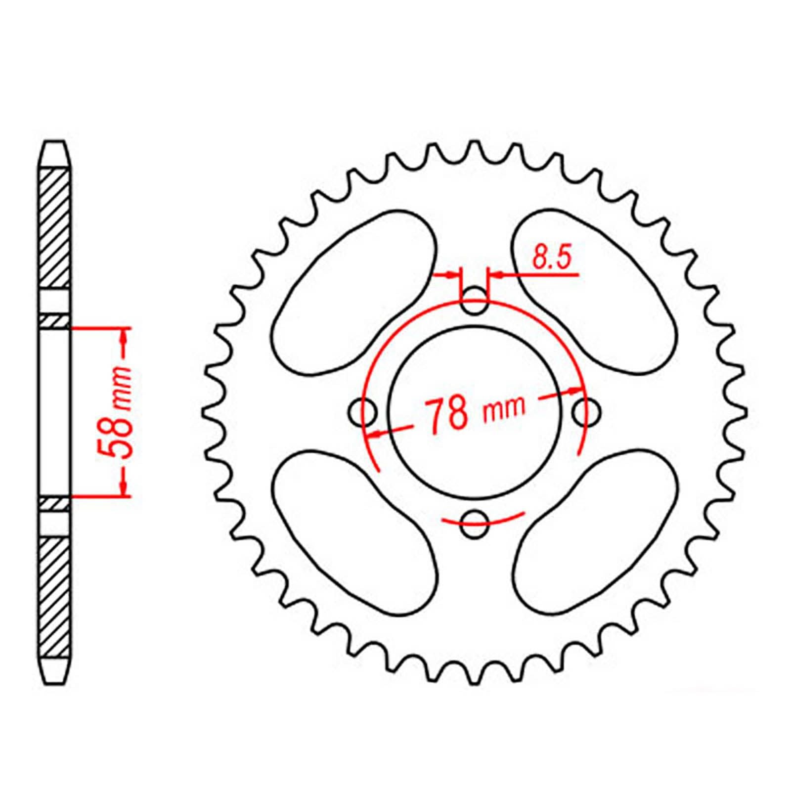 New MTX 815 Steel Sprocket - Rear #520 (35T) #SPR81535