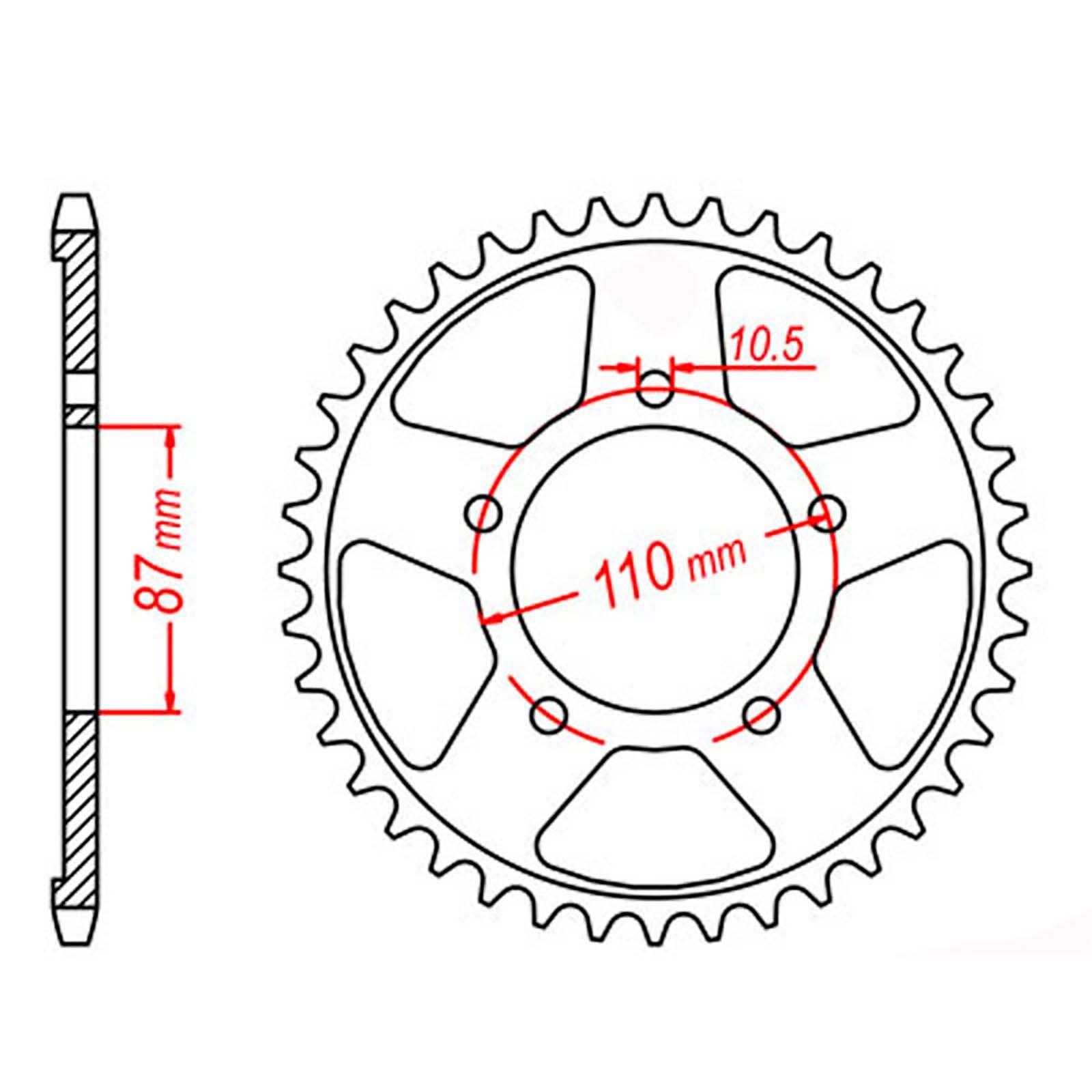 New MTX 829 Steel Sprocket - Rear #530 (42T) #SPR82442