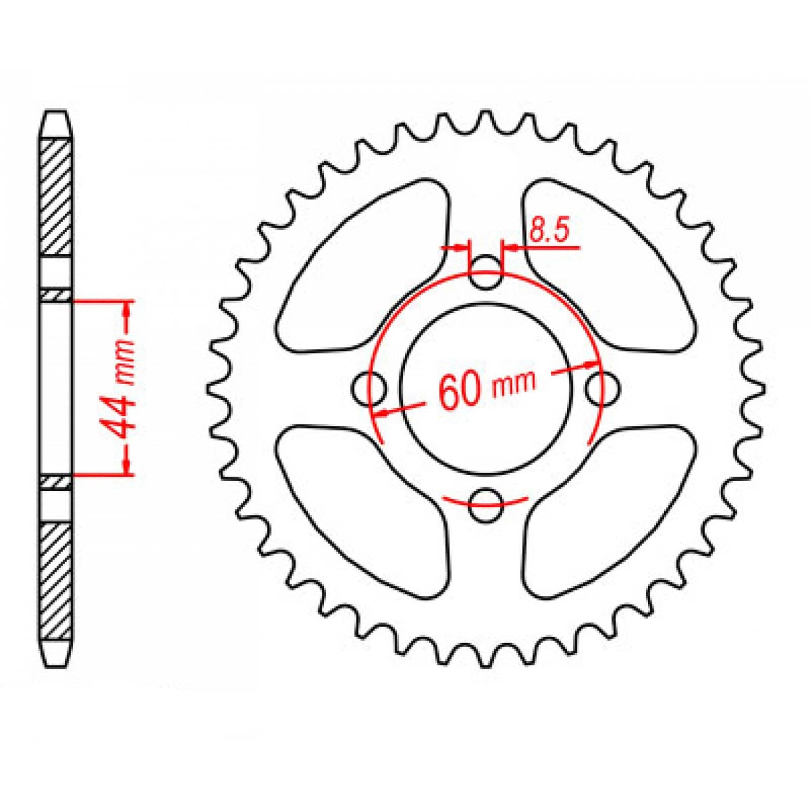 New MTX 832 Steel Sprocket - Rear #420 (41T) #SPR83241