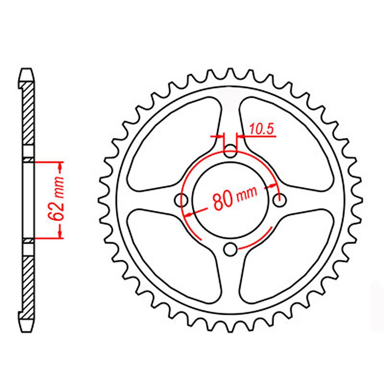 New MTX 1843 Steel Sprocket - Rear #428 (54T) #SPR84354