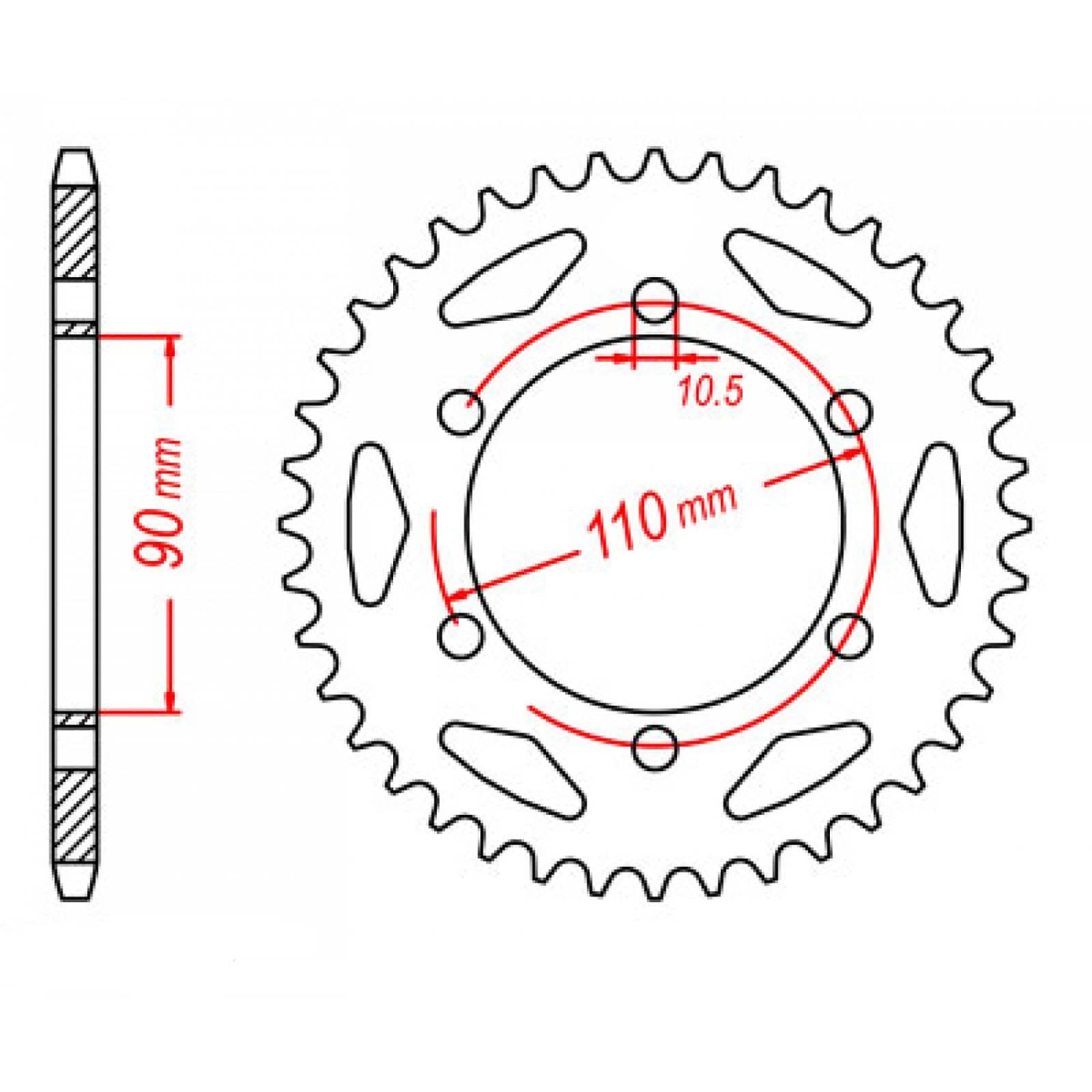 New MTX 850 Steel Sprocket - Rear #530 (34T) #SPR85034