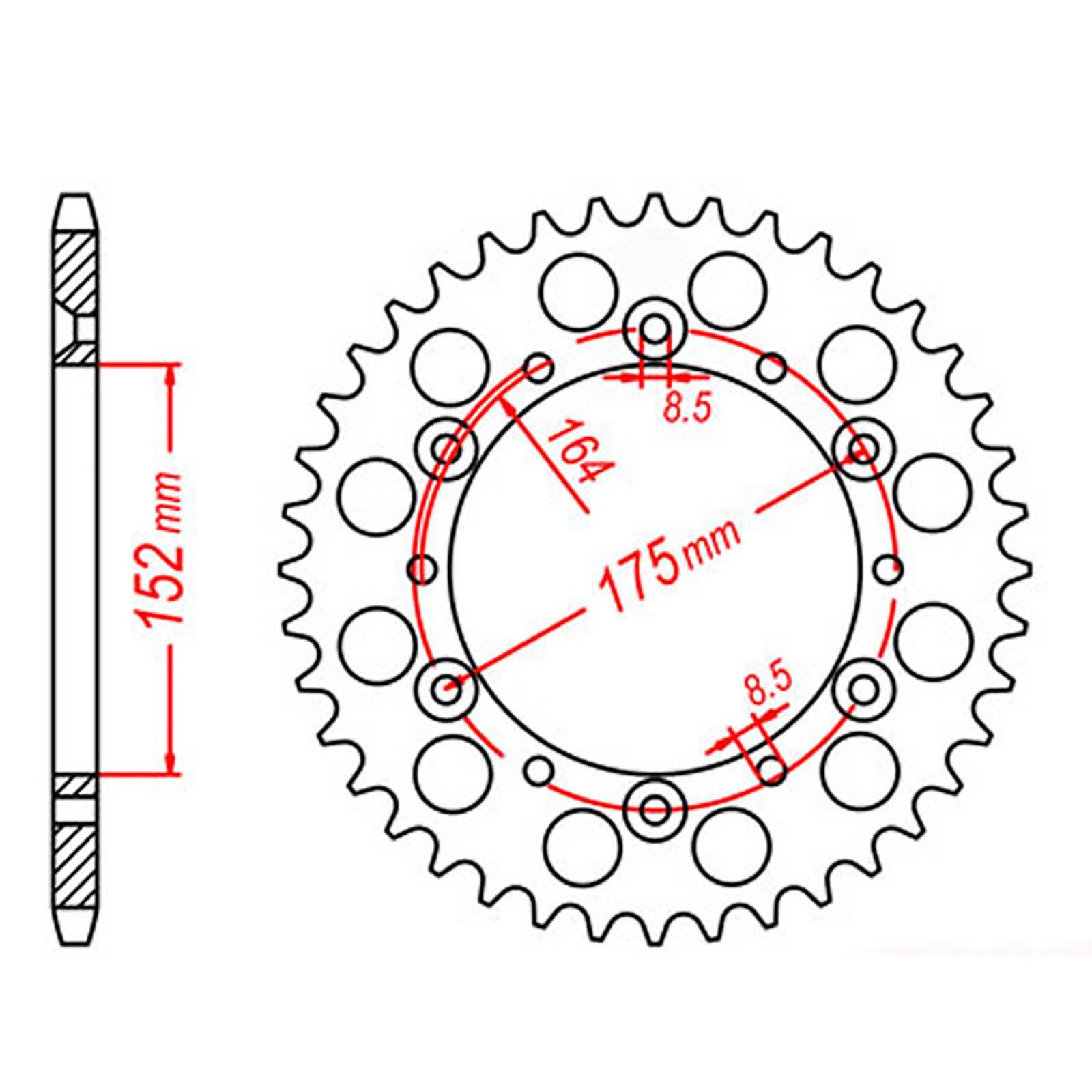 New MTX 853 Steel Sprocket - Rear #520 (40T) #SPR85640