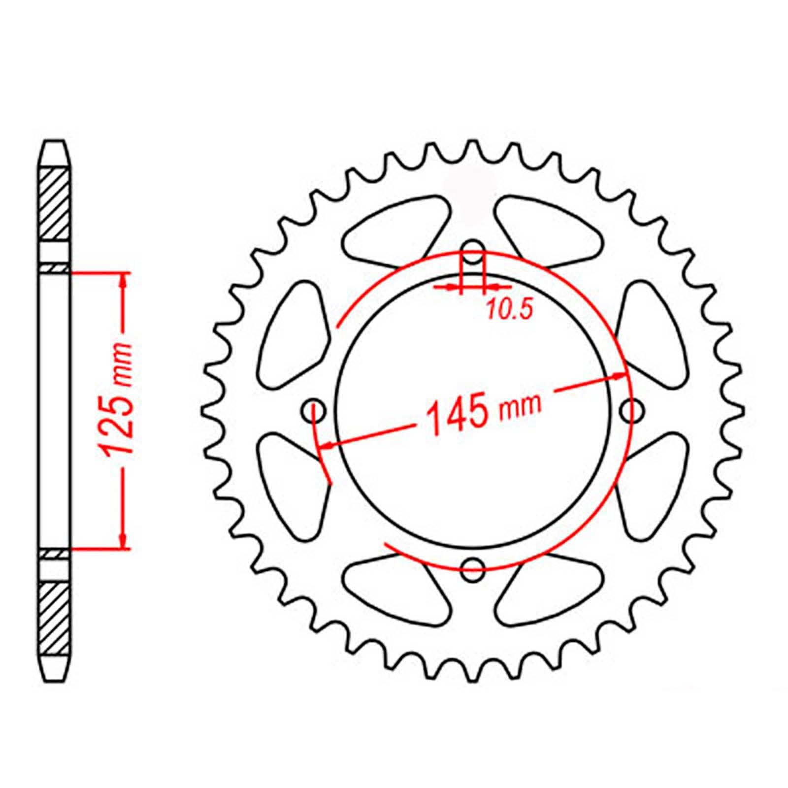 New MTX 857 Steel Sprocket - Rear #520 (39T) #SPR85739