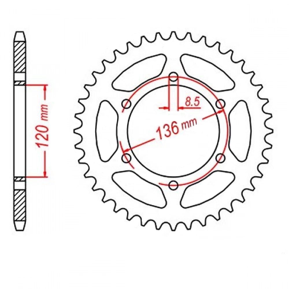 New MTX 846 Steel Sprocket - Rear #520 (38T) #SPR85938