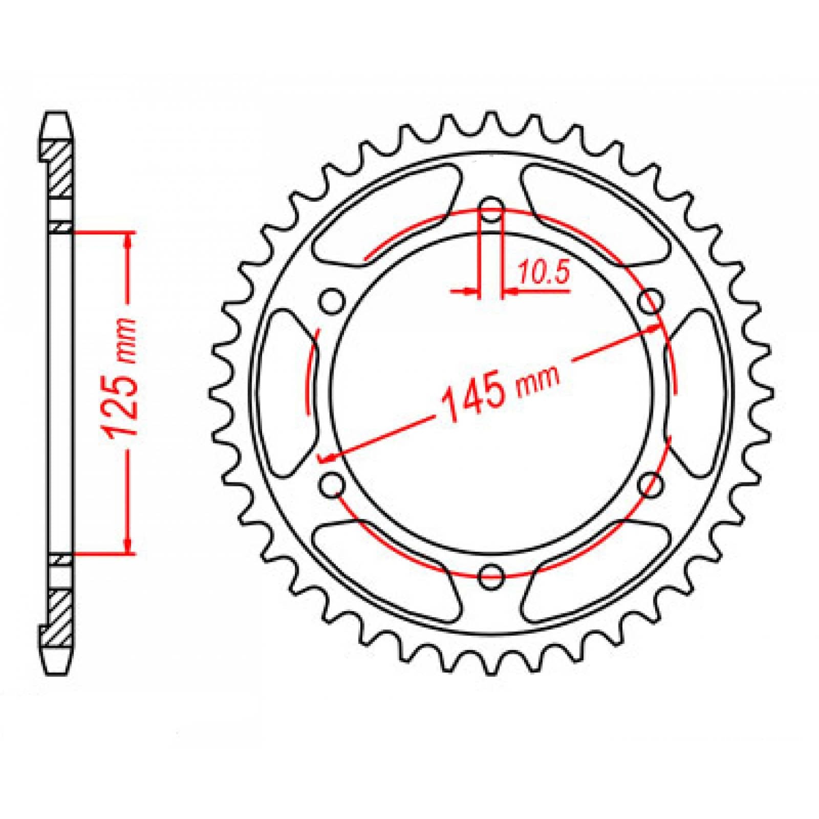 New MTX 865 Steel Sprocket - Rear #530 (38T) #SPR86538