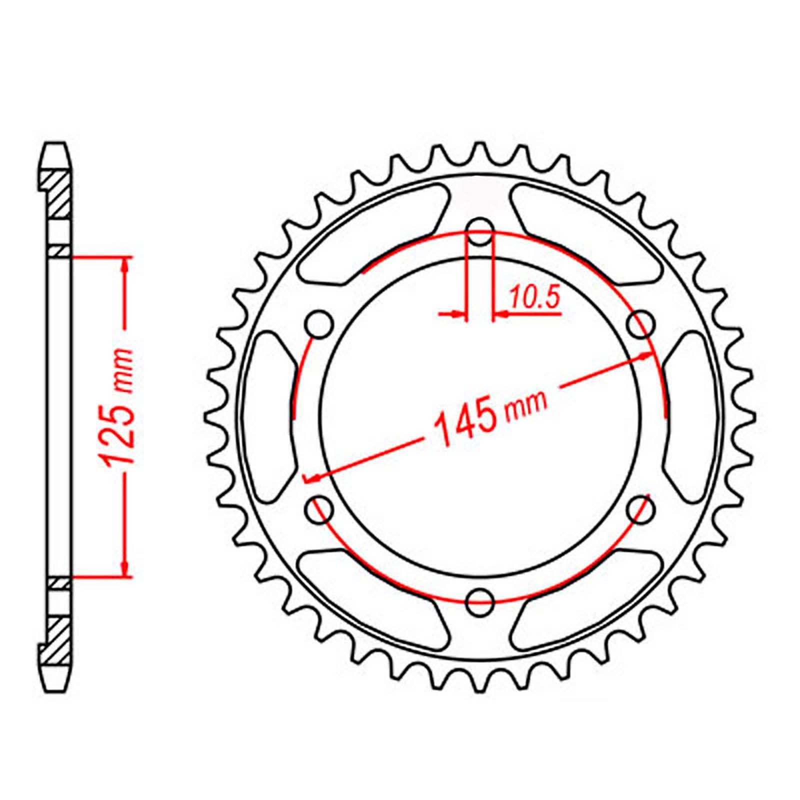 New MTX 867 Steel Sprocket - Rear #525 (43T) #SPR86943